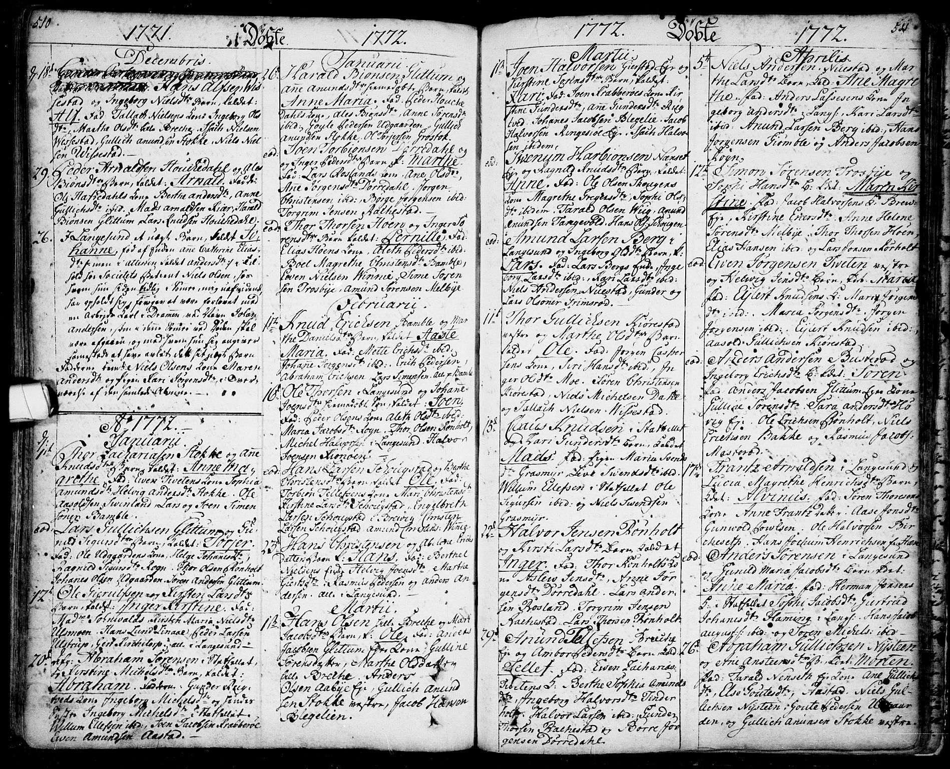 Bamble kirkebøker, SAKO/A-253/F/Fa/L0001: Parish register (official) no. I 1, 1702-1774, p. 510-511