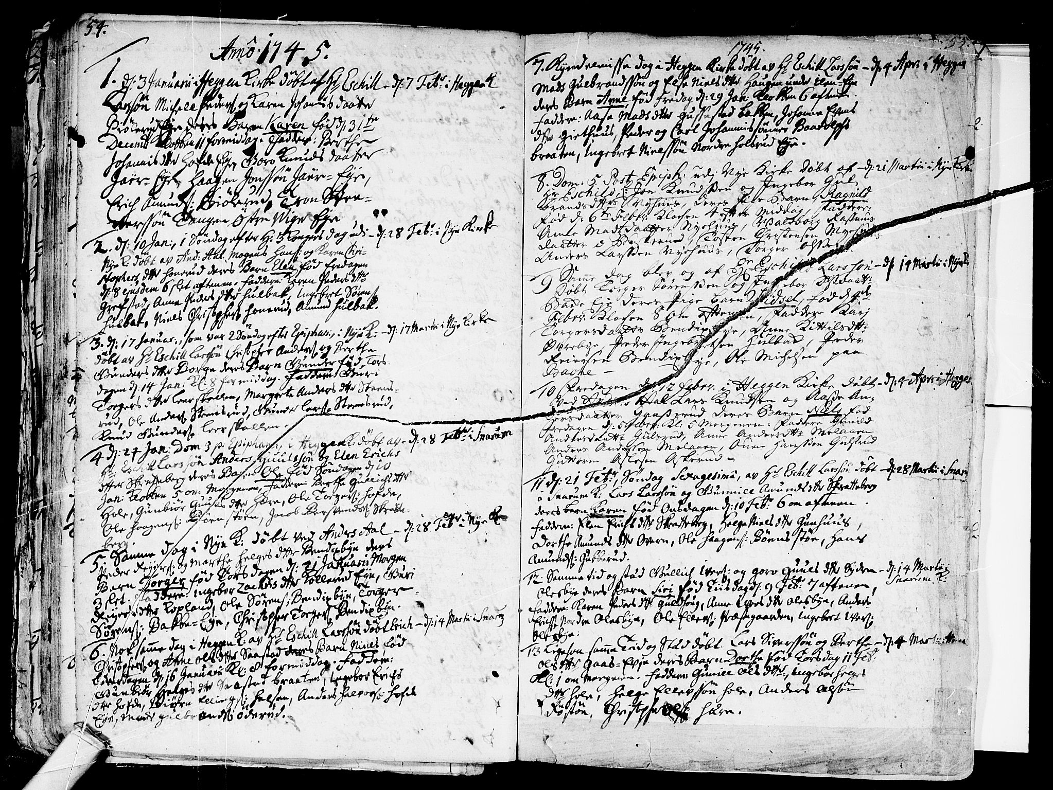 Modum kirkebøker, AV/SAKO-A-234/F/Fa/L0002: Parish register (official) no. 2, 1741-1782, p. 54-55