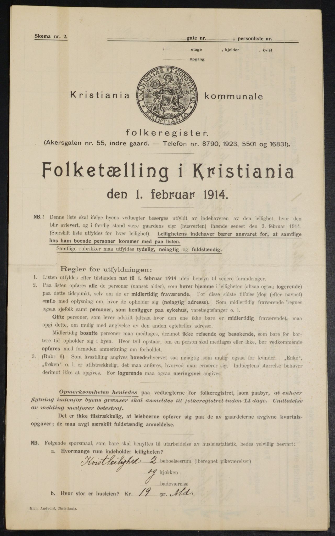 OBA, Municipal Census 1914 for Kristiania, 1914, p. 96060