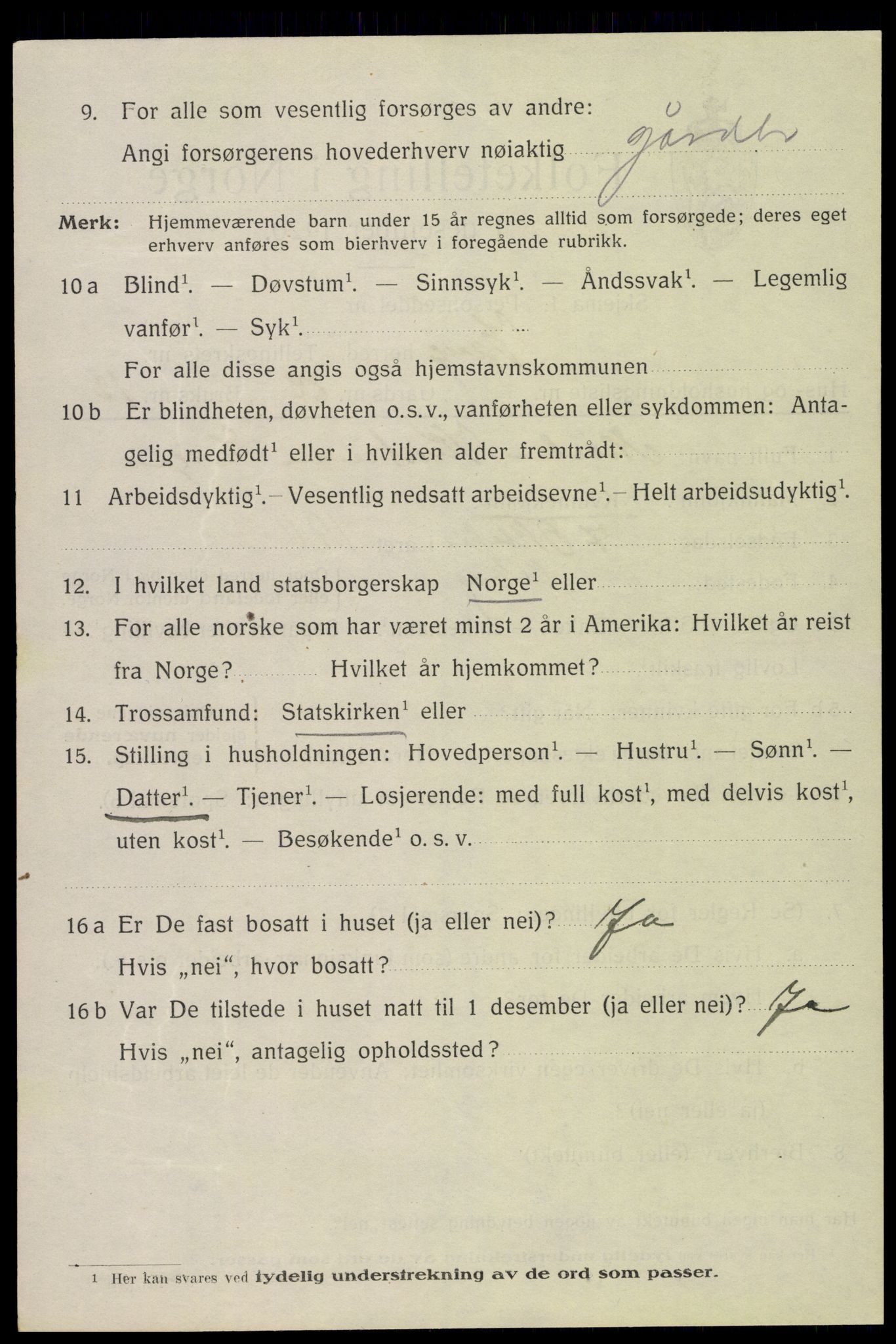 SAH, 1920 census for Vang (Hedmark), 1920, p. 17014