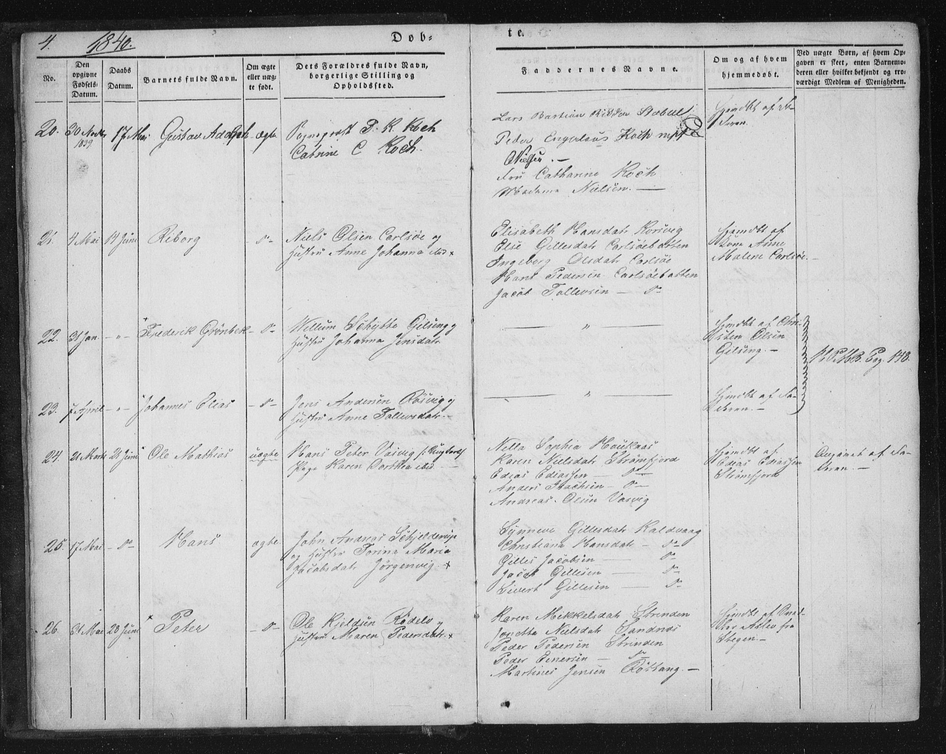 Ministerialprotokoller, klokkerbøker og fødselsregistre - Nordland, AV/SAT-A-1459/859/L0843: Parish register (official) no. 859A03, 1840-1848, p. 4