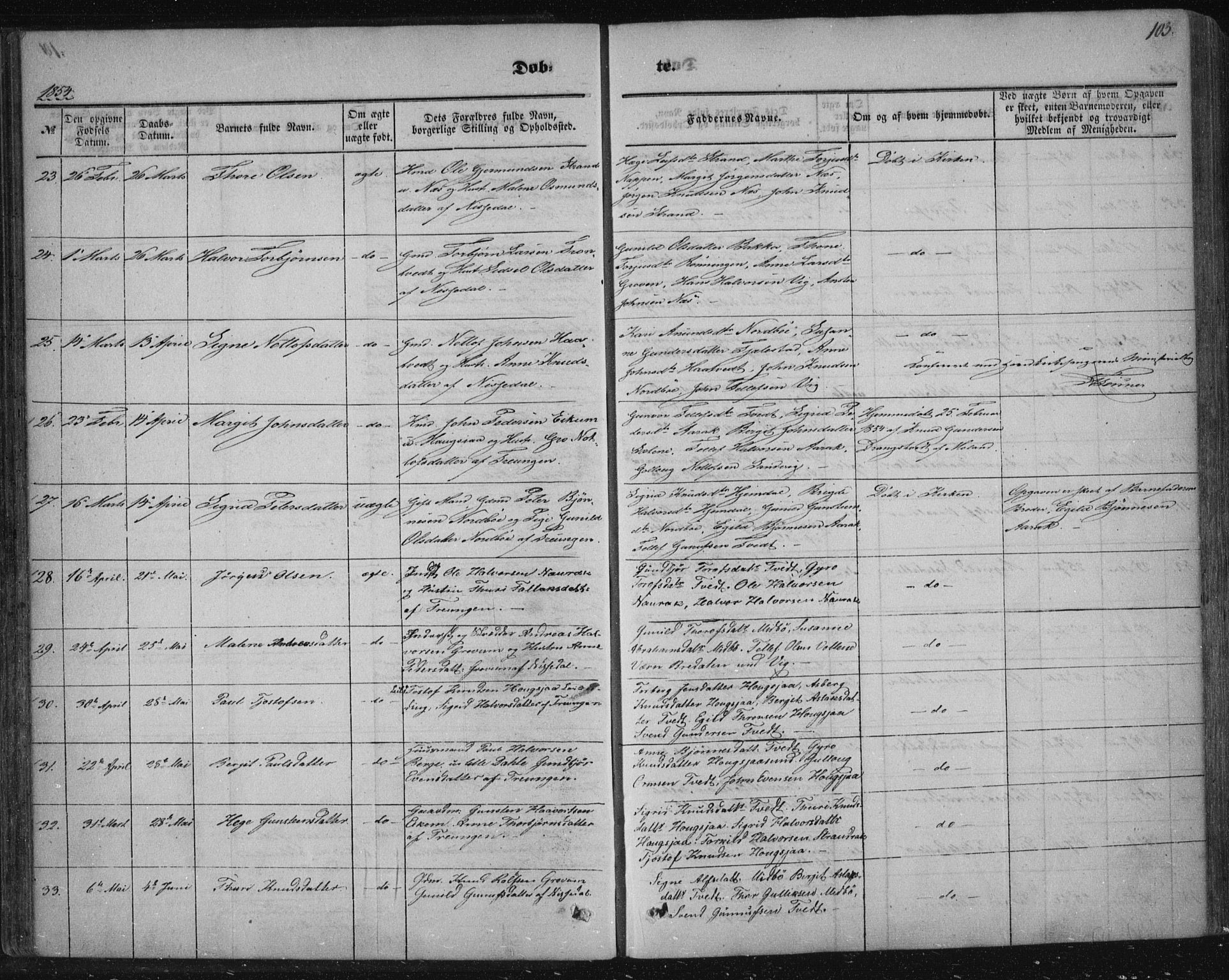 Nissedal kirkebøker, AV/SAKO-A-288/F/Fa/L0003: Parish register (official) no. I 3, 1846-1870, p. 102-103