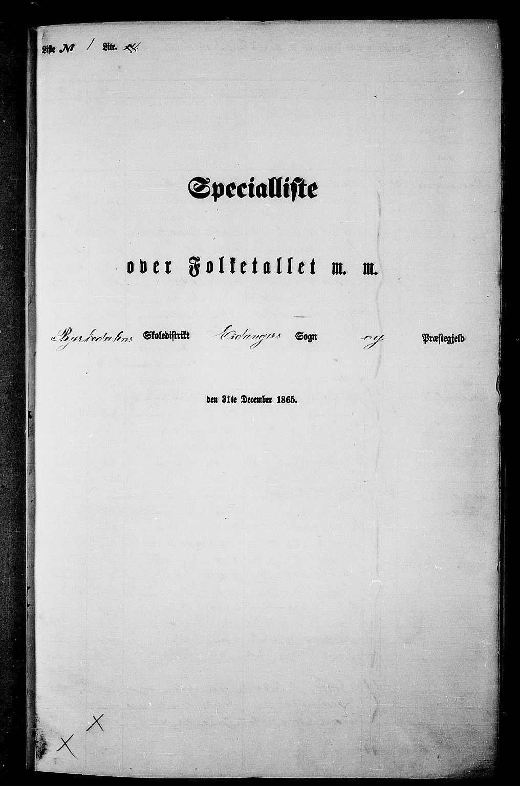 RA, 1865 census for Eidanger, 1865, p. 10