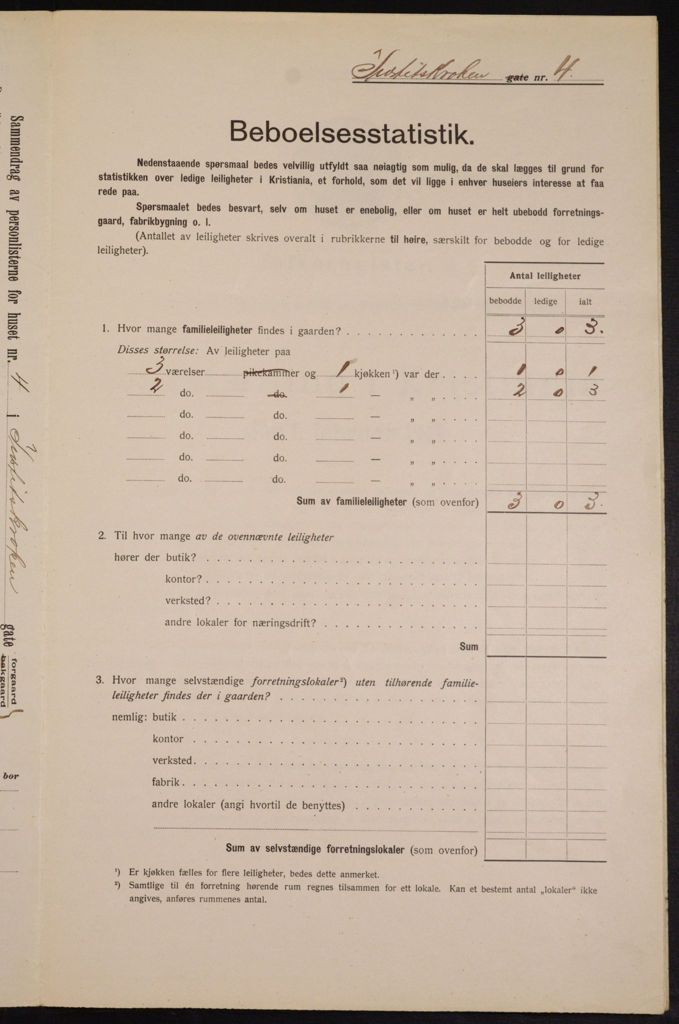 OBA, Municipal Census 1913 for Kristiania, 1913, p. 47443