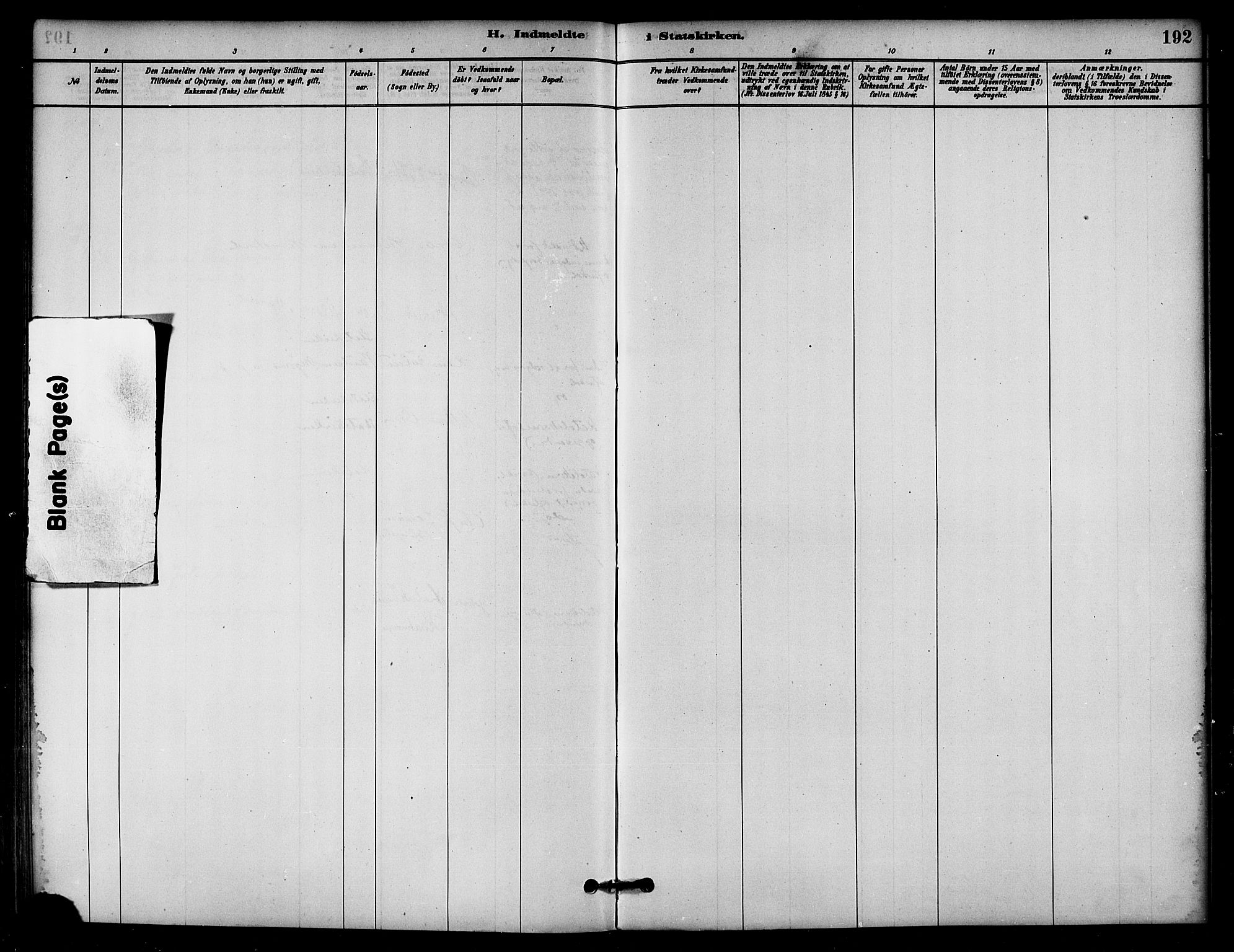 Ministerialprotokoller, klokkerbøker og fødselsregistre - Nord-Trøndelag, SAT/A-1458/766/L0563: Parish register (official) no. 767A01, 1881-1899, p. 192