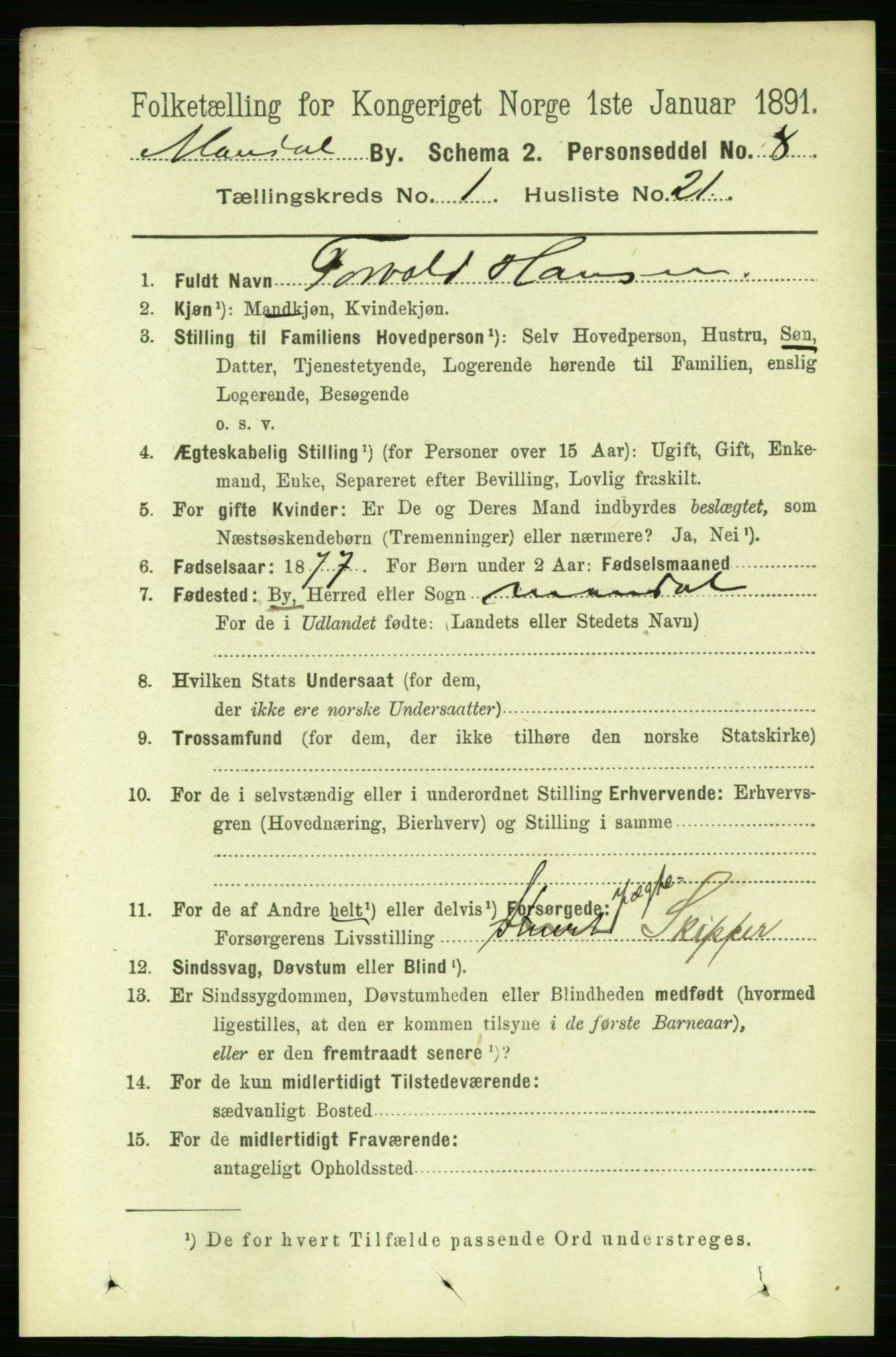 RA, 1891 census for 1002 Mandal, 1891, p. 1495