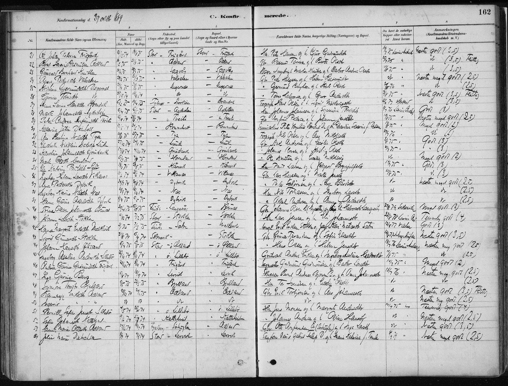Stord sokneprestembete, SAB/A-78201/H/Haa: Parish register (official) no. B 2, 1878-1913, p. 162