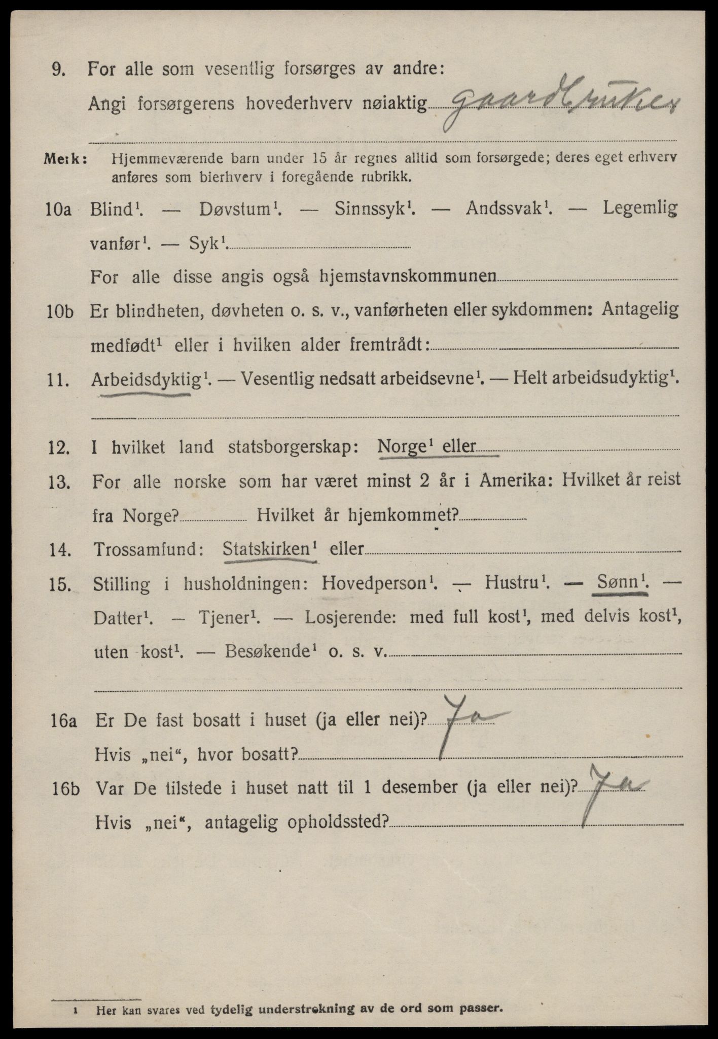 SAT, 1920 census for Fræna, 1920, p. 4516