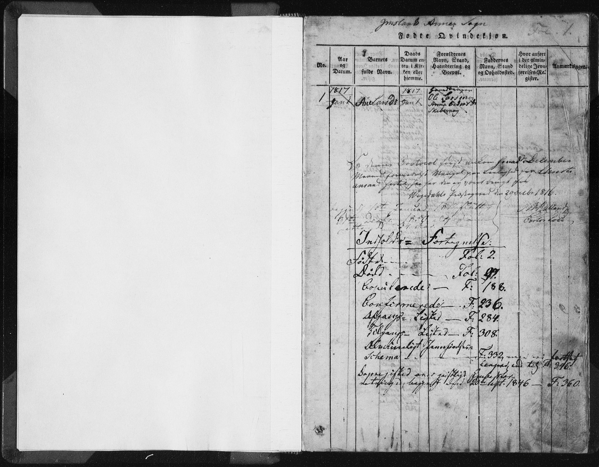 Vikedal sokneprestkontor, AV/SAST-A-101840/01/IV: Parish register (official) no. A 5, 1817-1850, p. 1