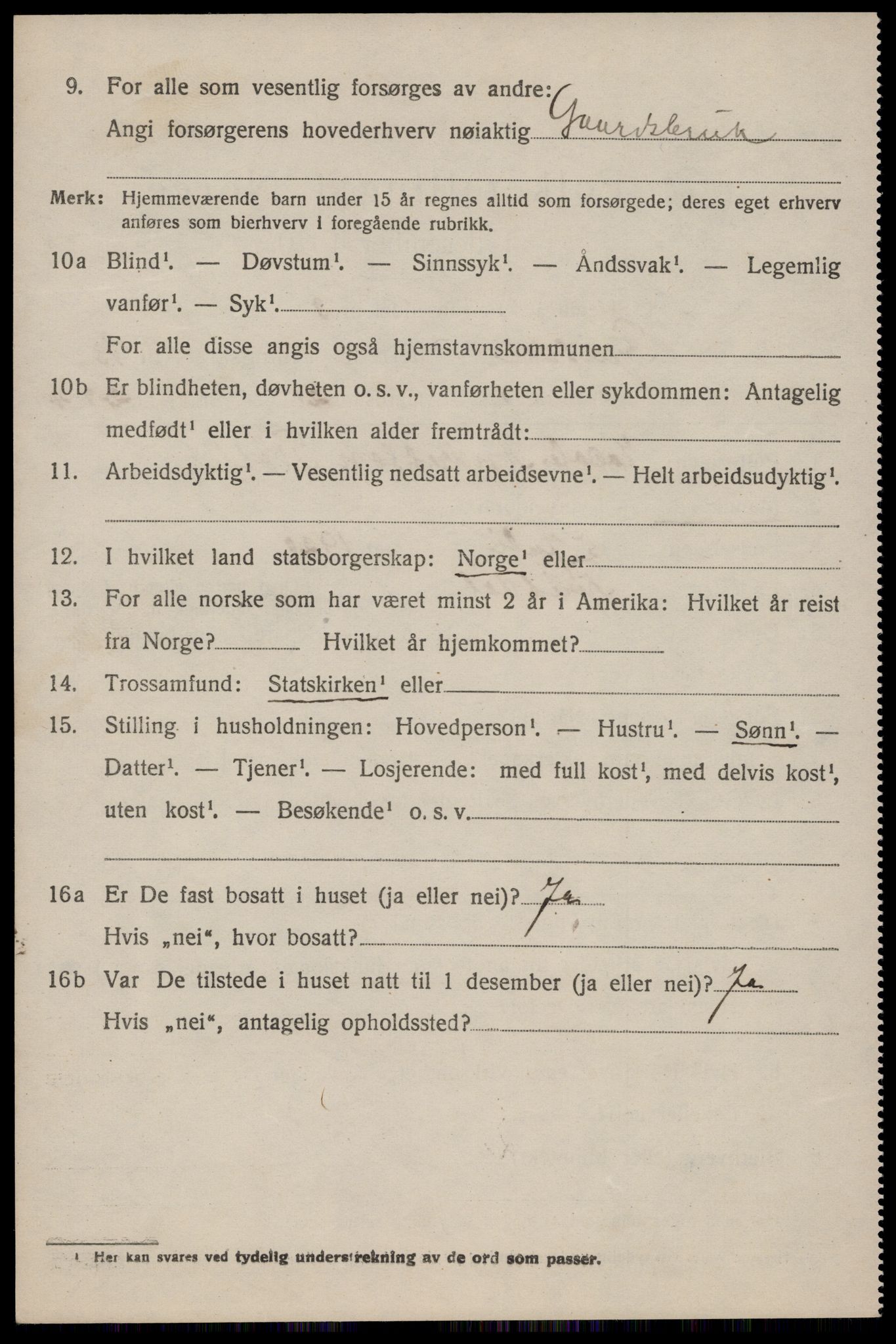 SAKO, 1920 census for Fyresdal, 1920, p. 4268