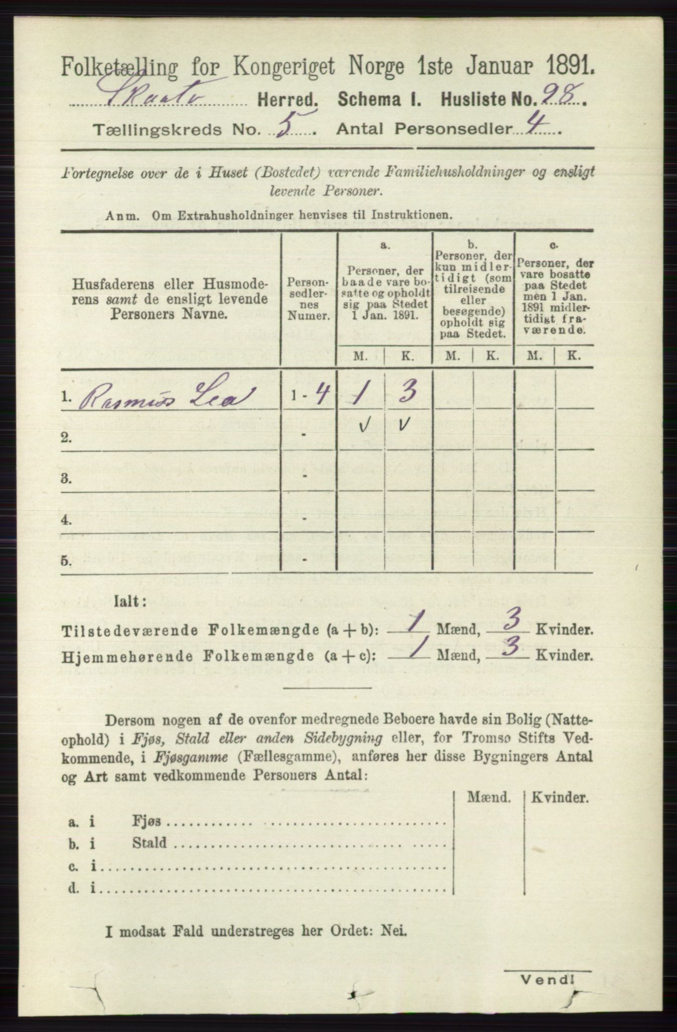 RA, 1891 census for 0815 Skåtøy, 1891, p. 1912