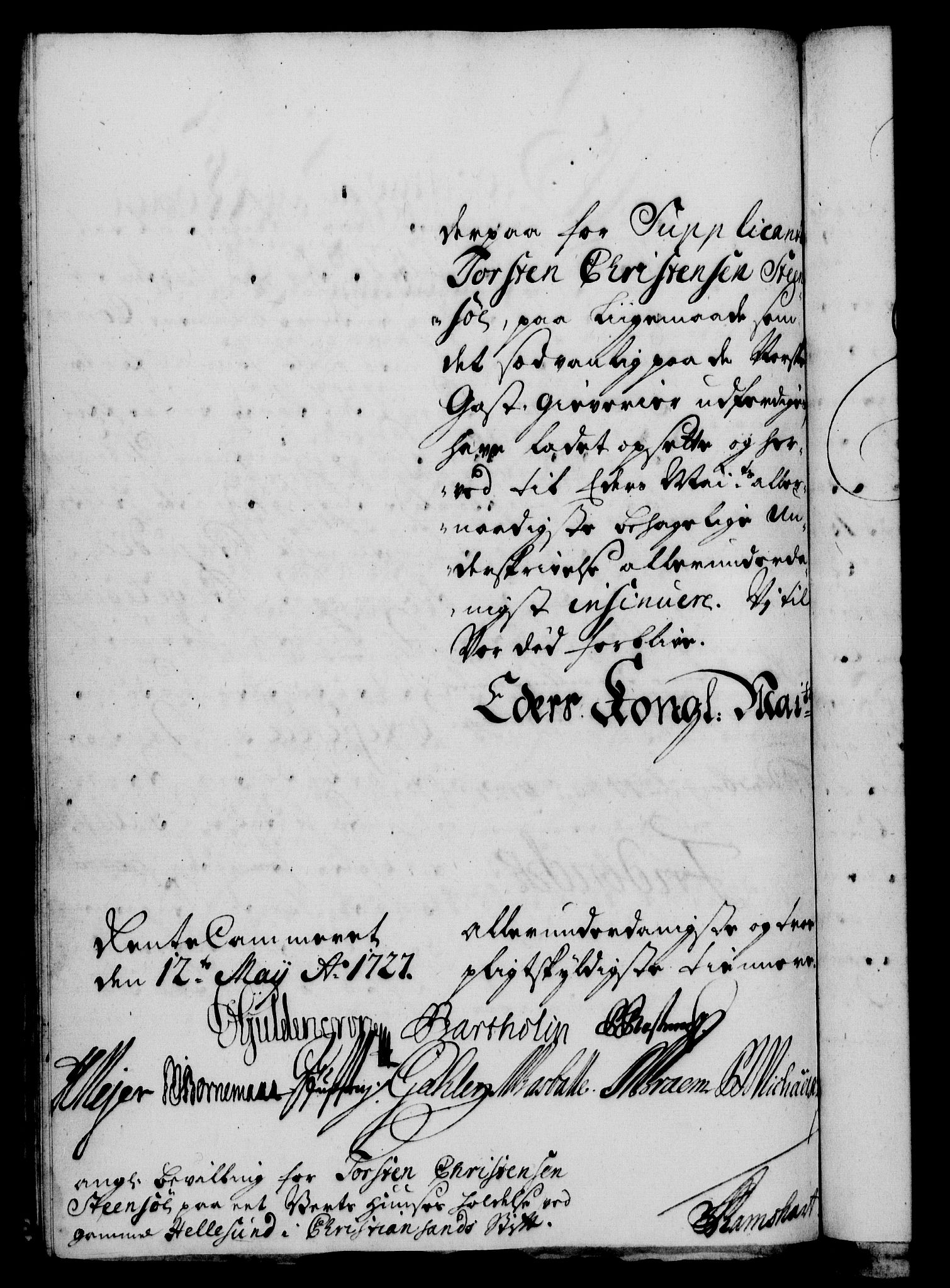 Rentekammeret, Kammerkanselliet, RA/EA-3111/G/Gf/Gfa/L0010: Norsk relasjons- og resolusjonsprotokoll (merket RK 52.10), 1727, p. 543