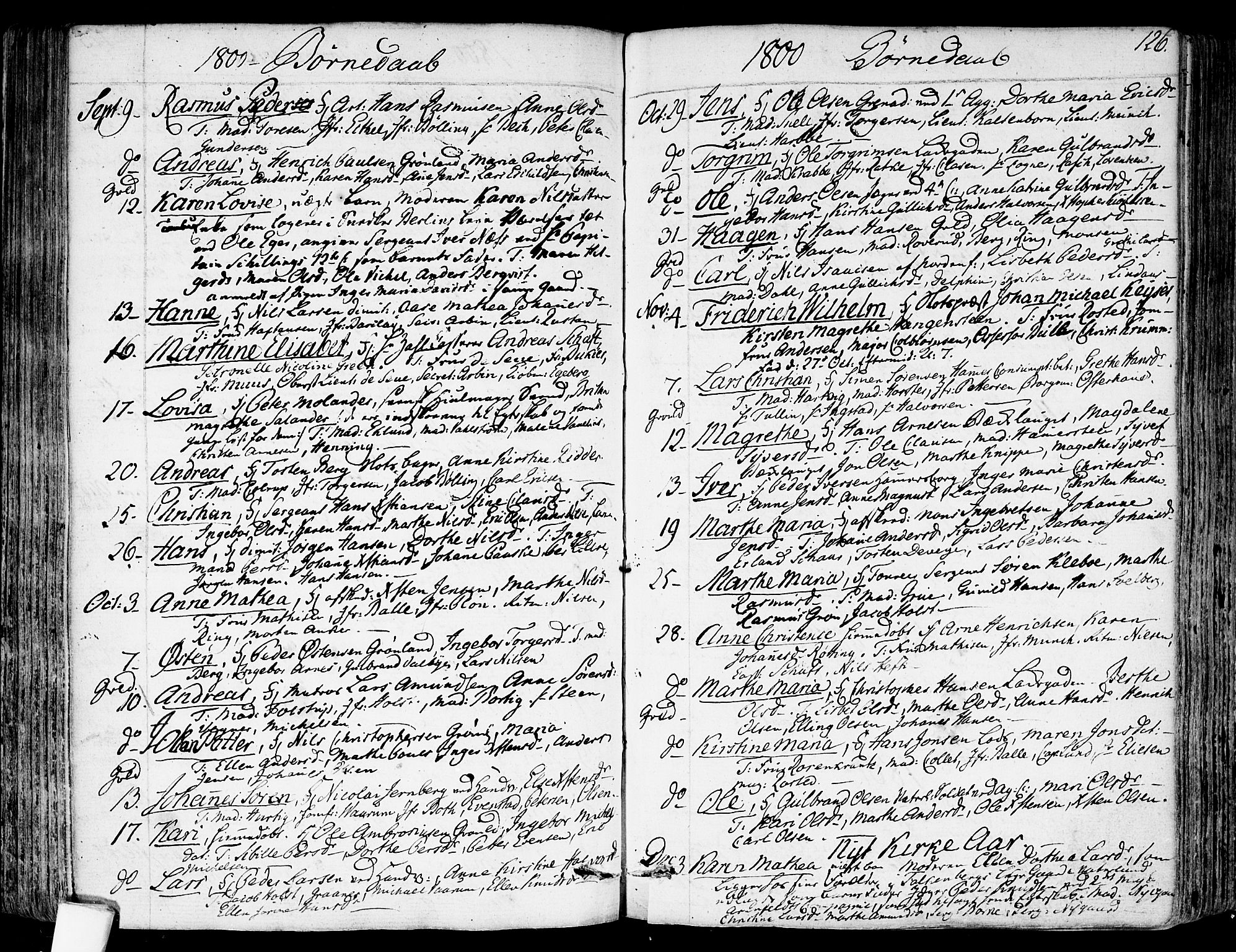 Garnisonsmenigheten Kirkebøker, AV/SAO-A-10846/F/Fa/L0003: Parish register (official) no. 3, 1777-1809, p. 126