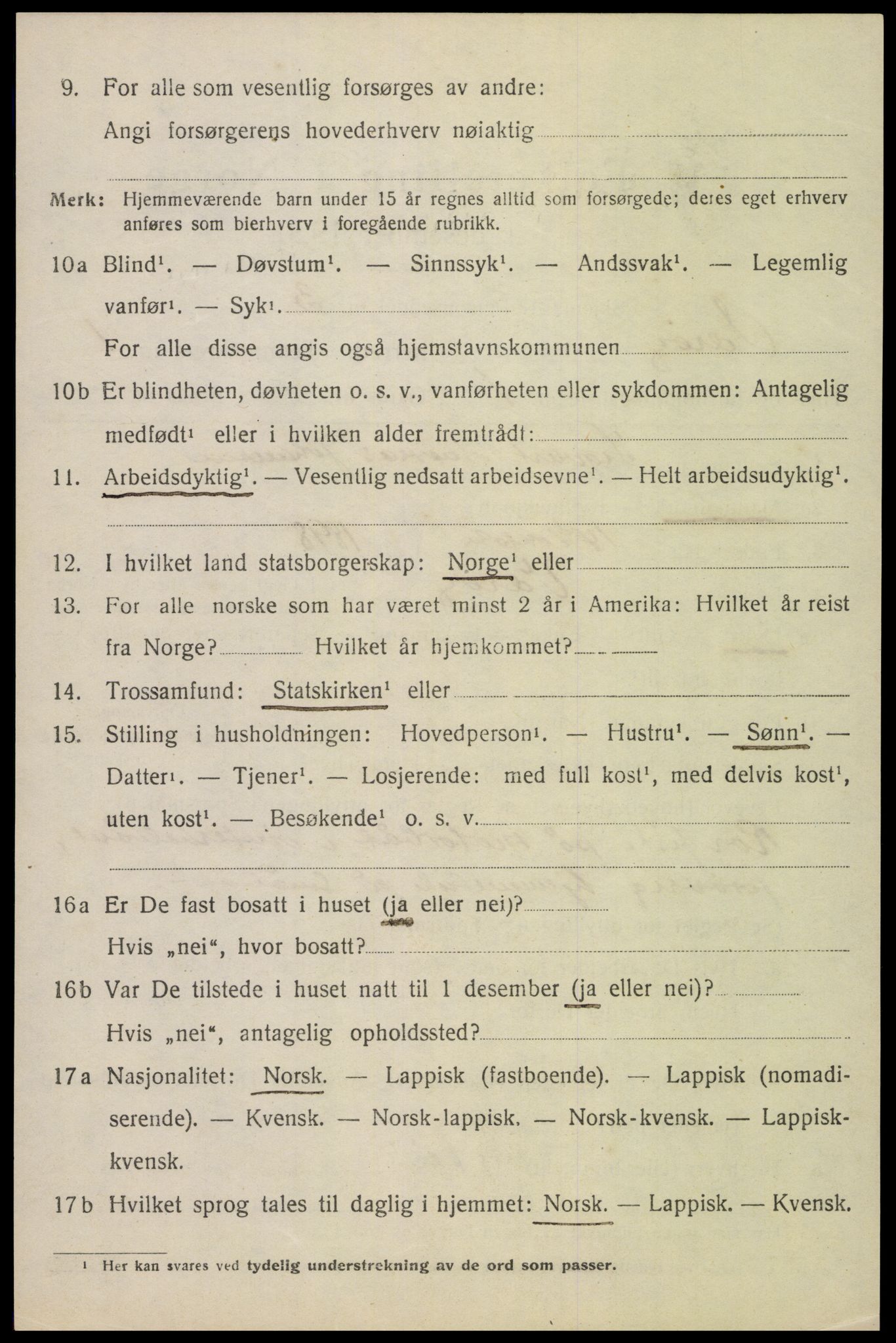 SAT, 1920 census for Værøy, 1920, p. 684