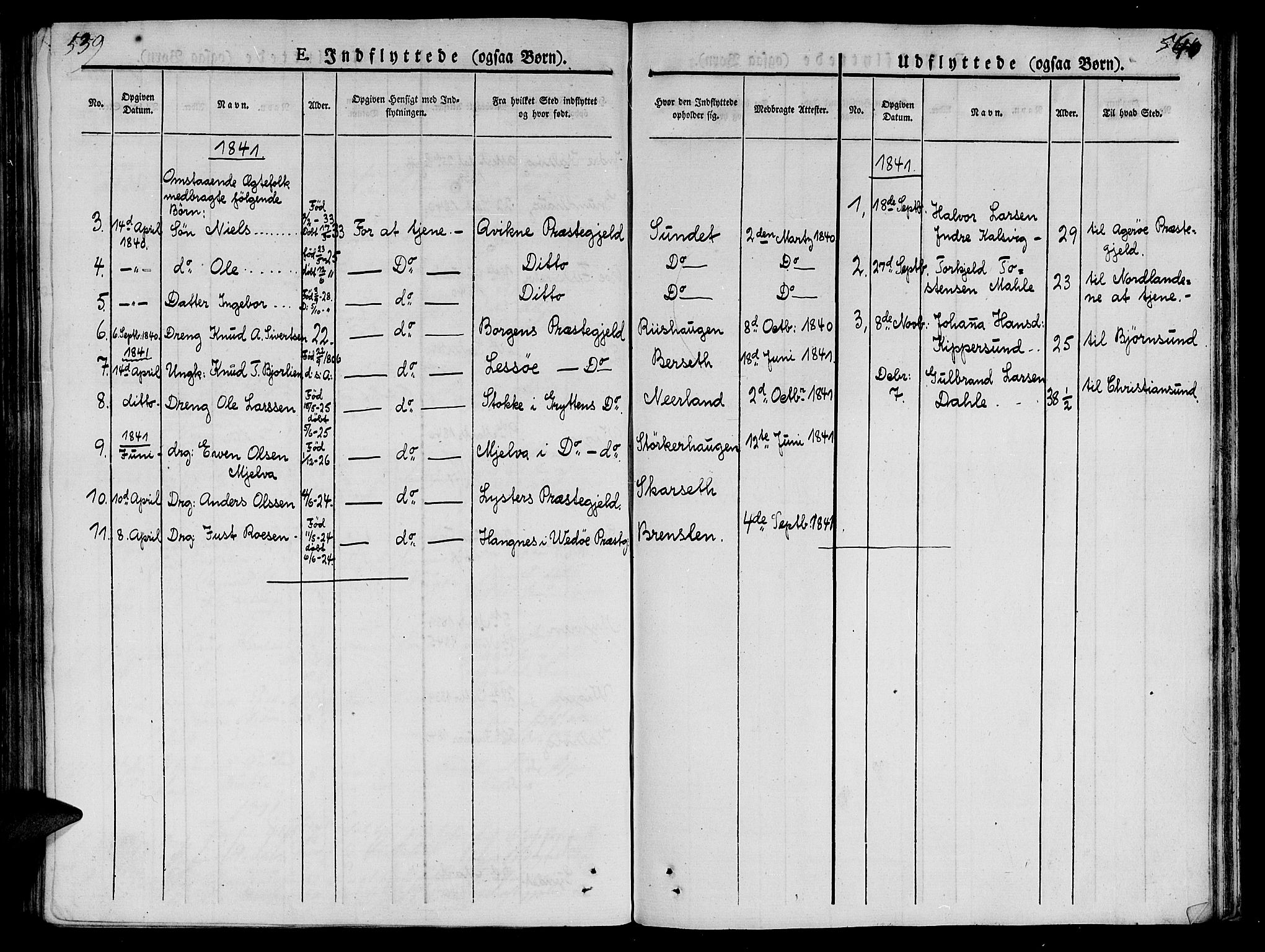 Ministerialprotokoller, klokkerbøker og fødselsregistre - Møre og Romsdal, AV/SAT-A-1454/566/L0765: Parish register (official) no. 566A04, 1829-1841, p. 539-540