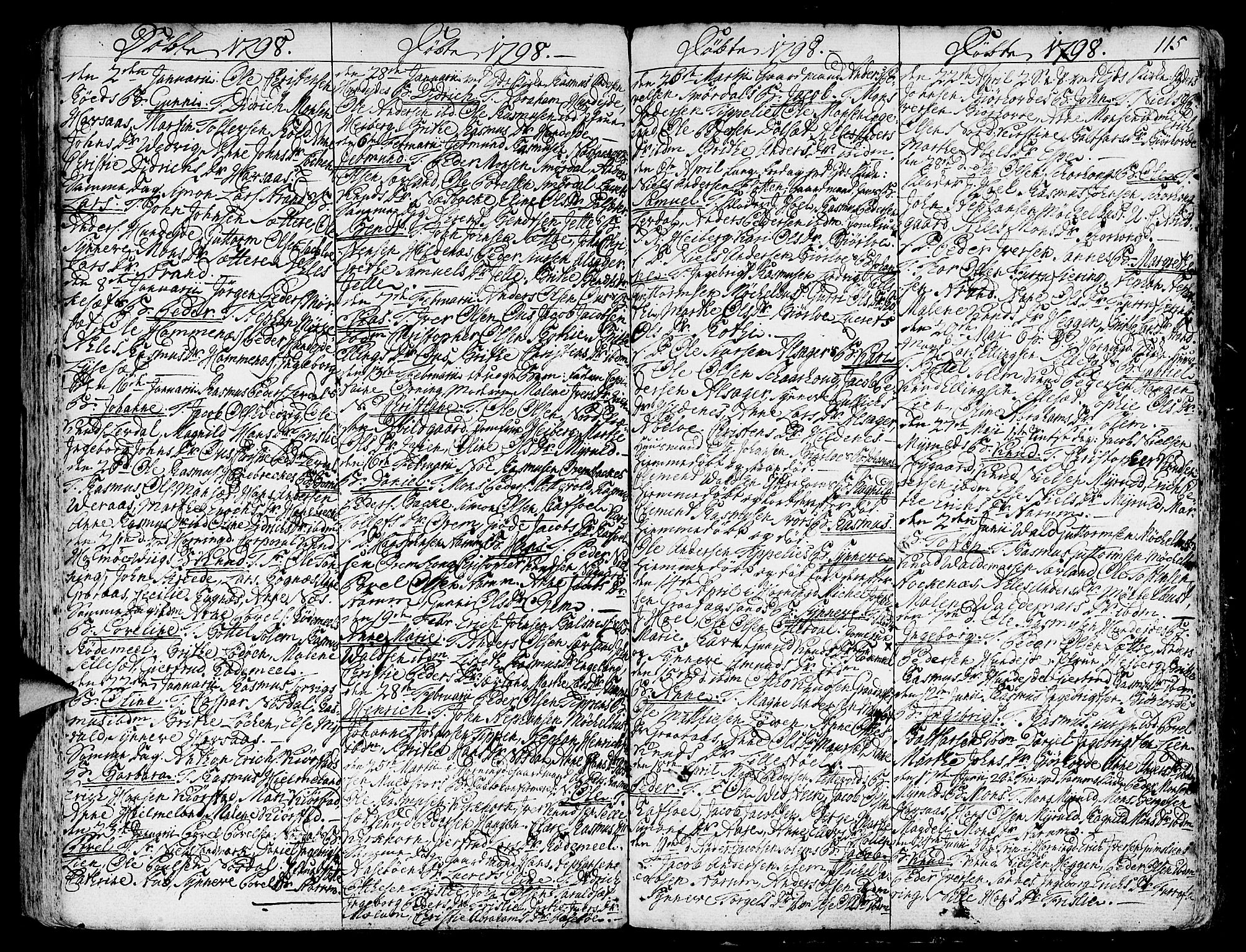 Eid sokneprestembete, SAB/A-82301/H/Haa/Haaa/L0003: Parish register (official) no. A 3, 1770-1805, p. 115