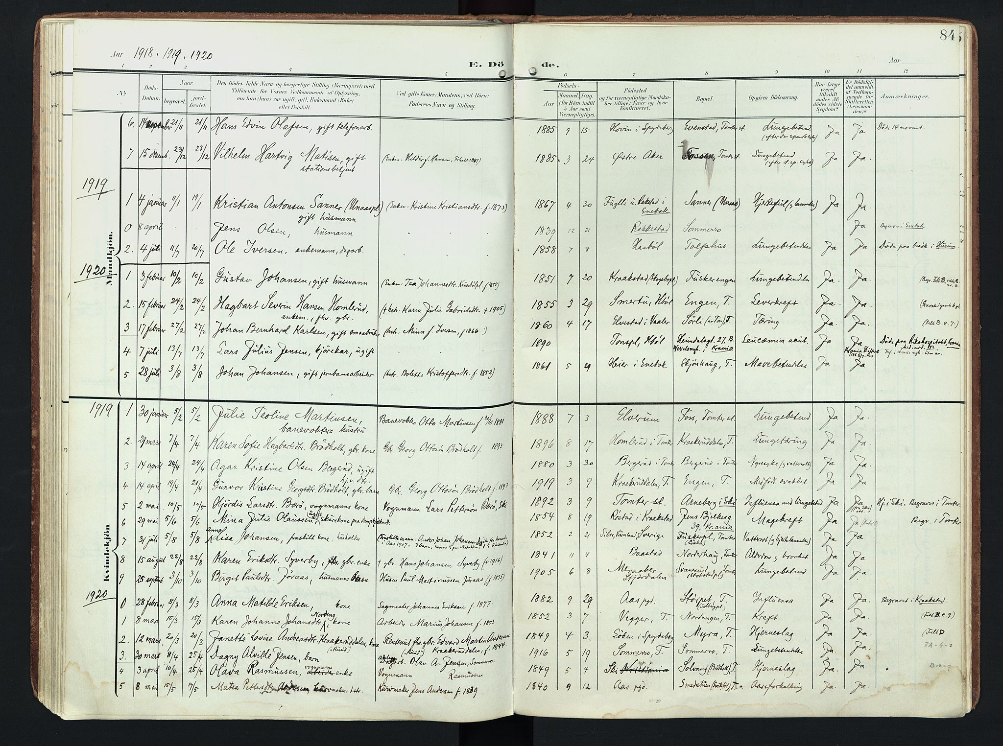 Hobøl prestekontor Kirkebøker, SAO/A-2002/F/Fb/L0002: Parish register (official) no. II 2, 1905-1927, p. 84