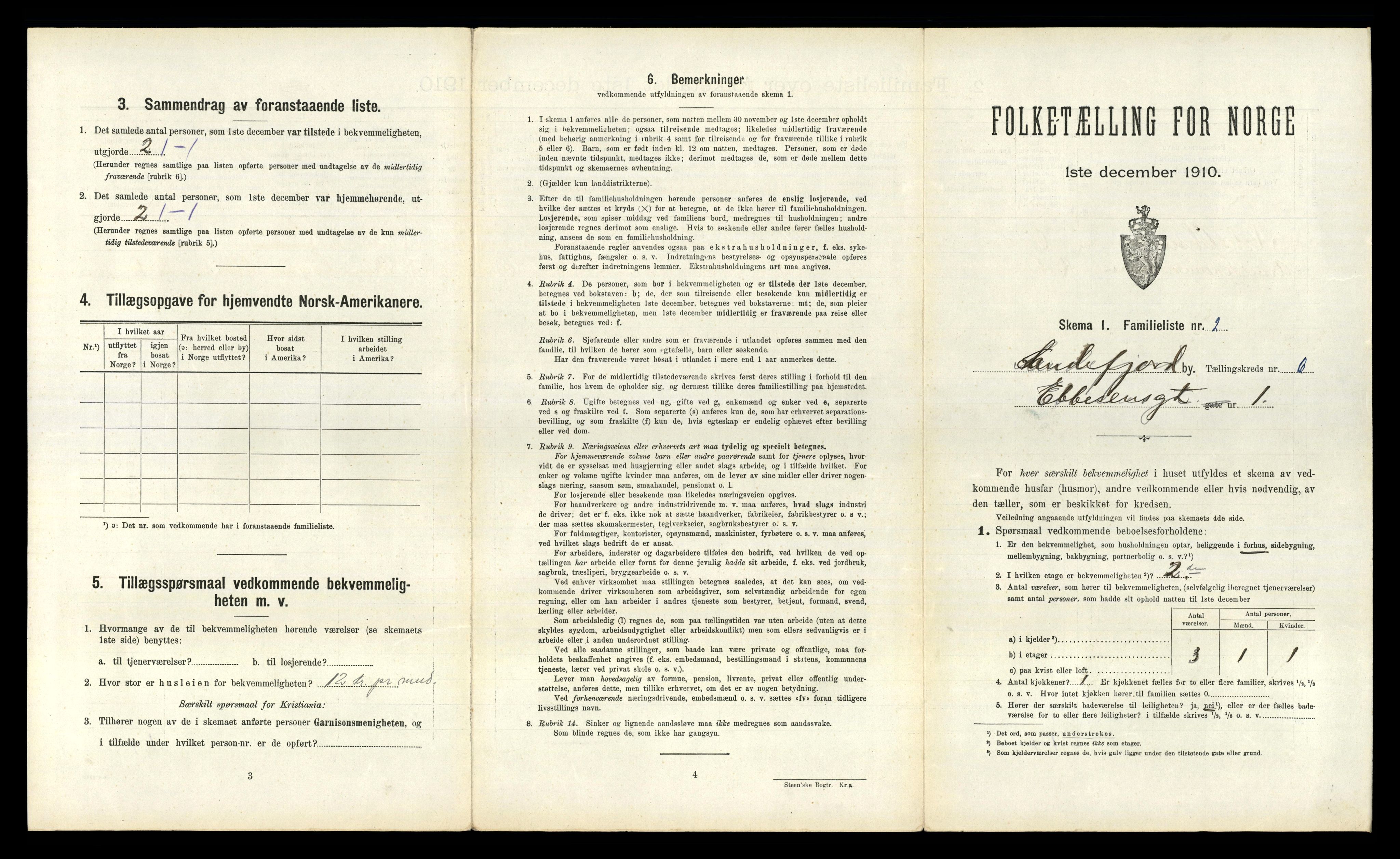 RA, 1910 census for Sandefjord, 1910, p. 1644