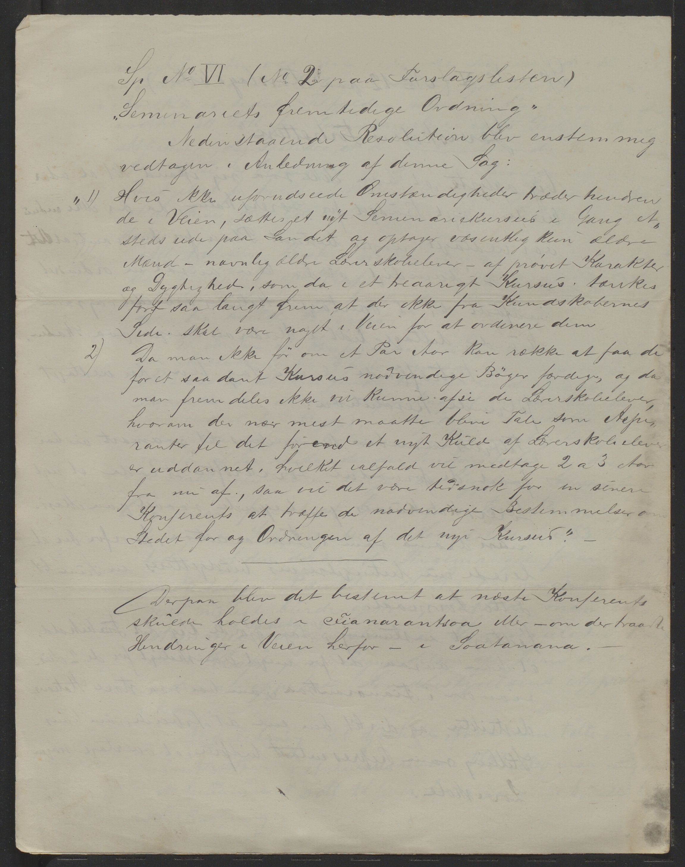 Det Norske Misjonsselskap - hovedadministrasjonen, VID/MA-A-1045/D/Da/Daa/L0036/0009: Konferansereferat og årsberetninger / Konferansereferat fra Madagaskar Innland., 1885