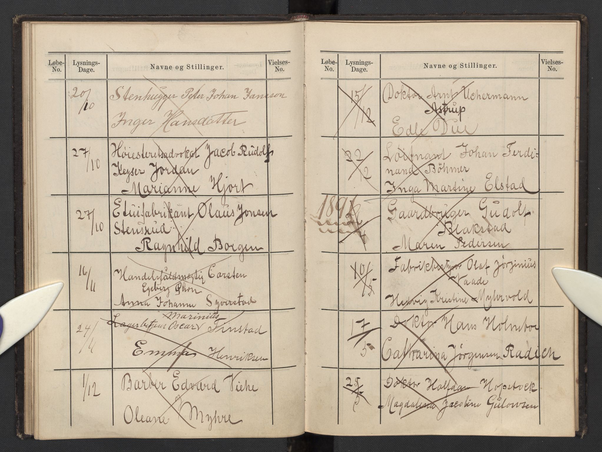 Garnisonsmenigheten Kirkebøker, SAO/A-10846/H/Hb/L0002: Banns register no. II 2, 1879-1902