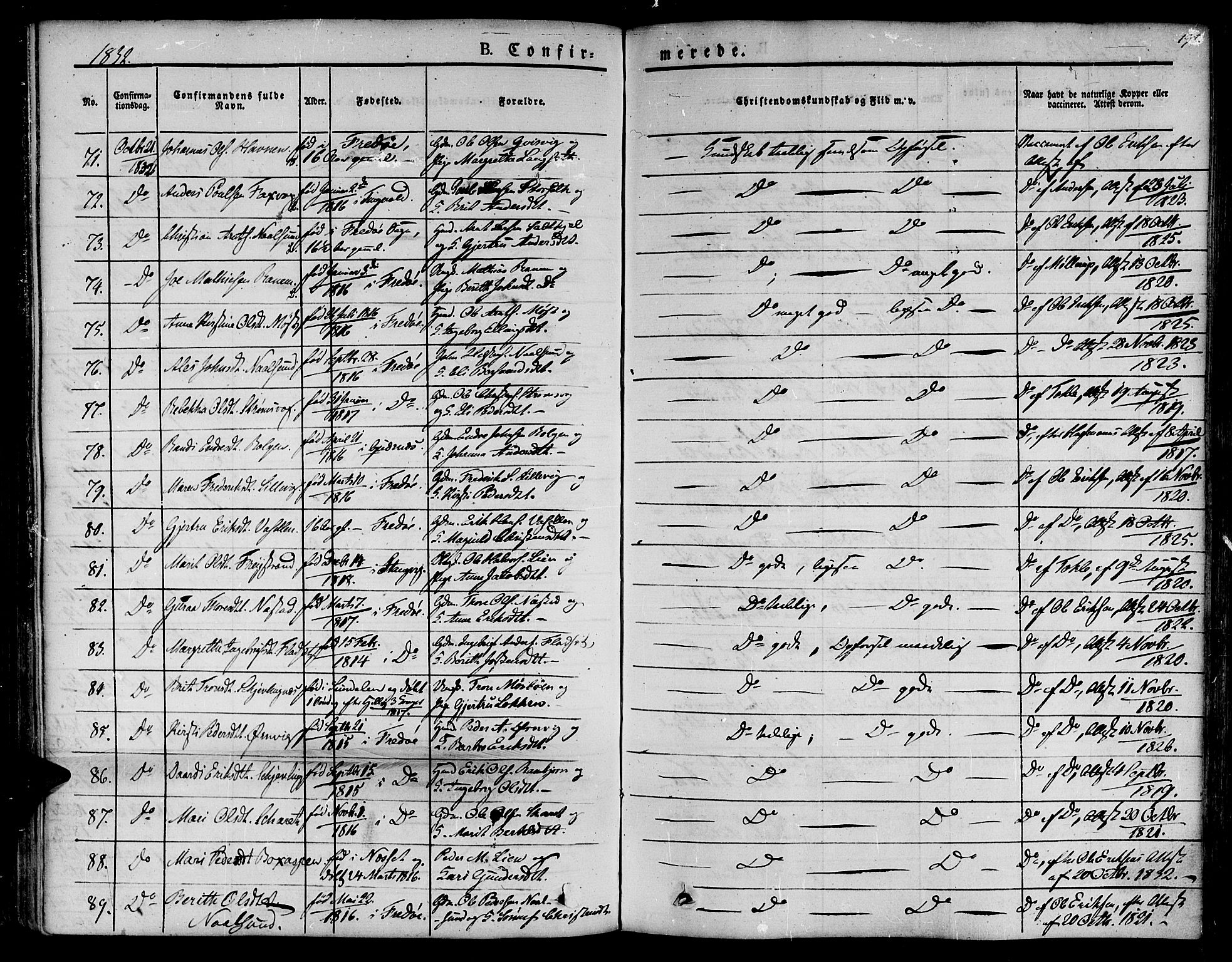 Ministerialprotokoller, klokkerbøker og fødselsregistre - Møre og Romsdal, SAT/A-1454/572/L0843: Parish register (official) no. 572A06, 1832-1842, p. 198
