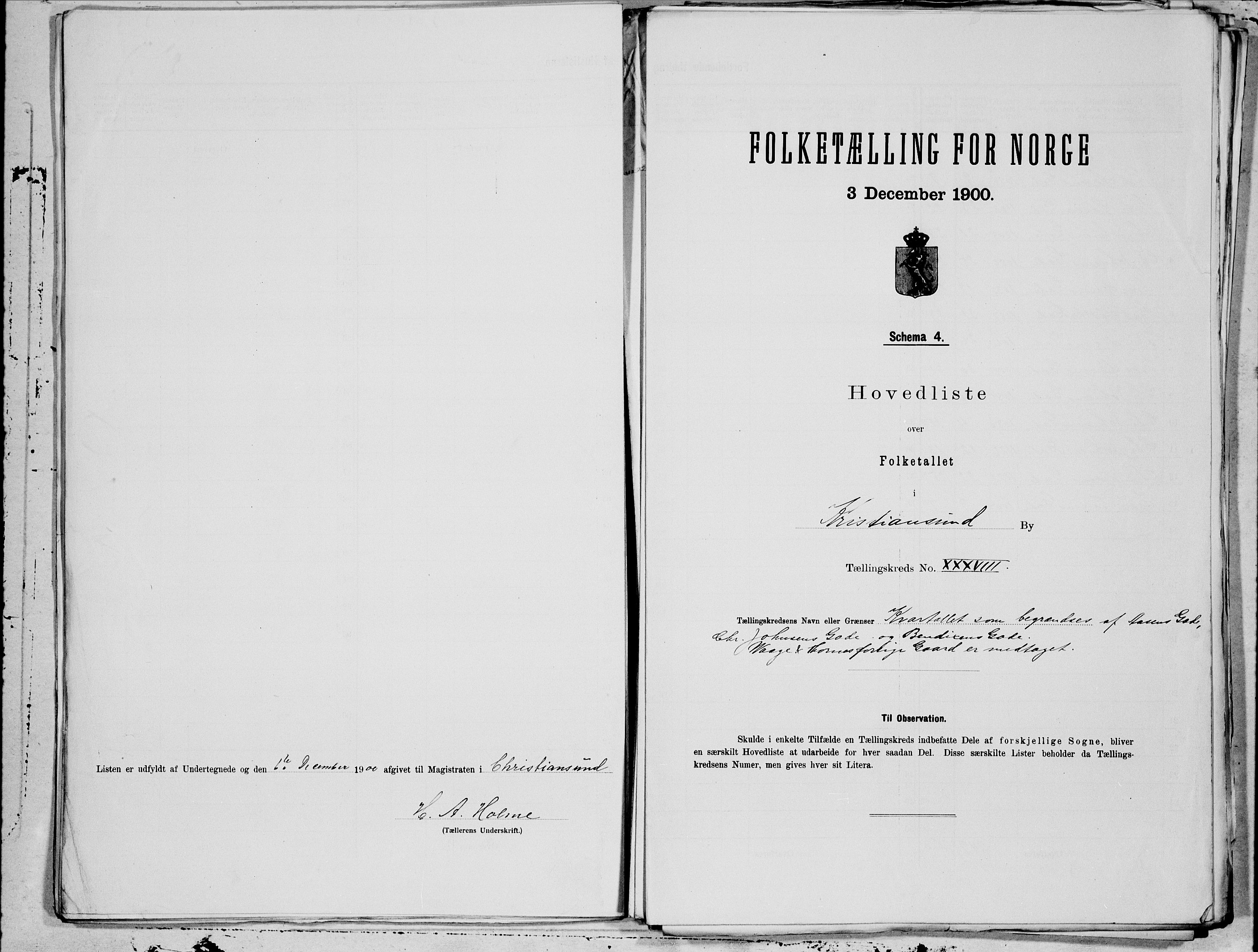 SAT, 1900 census for Kristiansund, 1900, p. 76