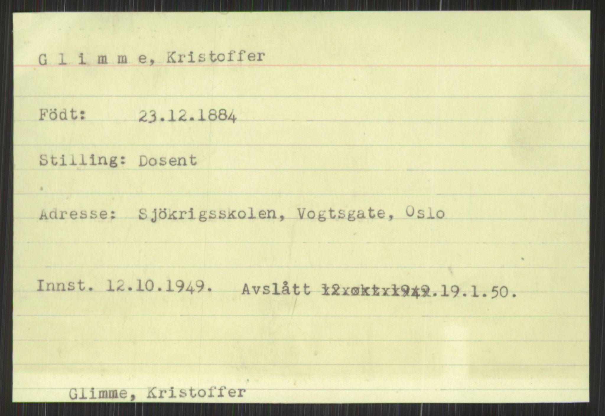 Forsvaret, Krigsdekorasjonskanselliet, RA/RAFA-5156/G/Gd/L0001: Diverse registre, 1944-1956, p. 473