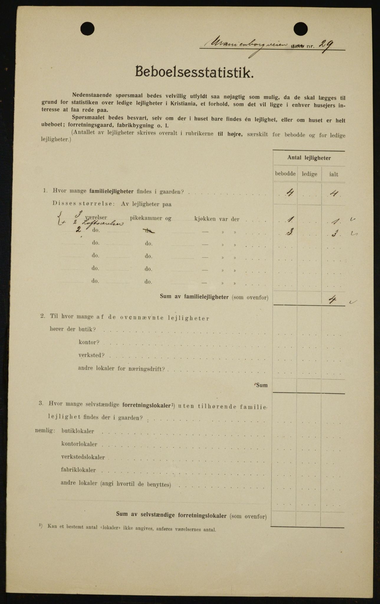 OBA, Municipal Census 1909 for Kristiania, 1909, p. 109364