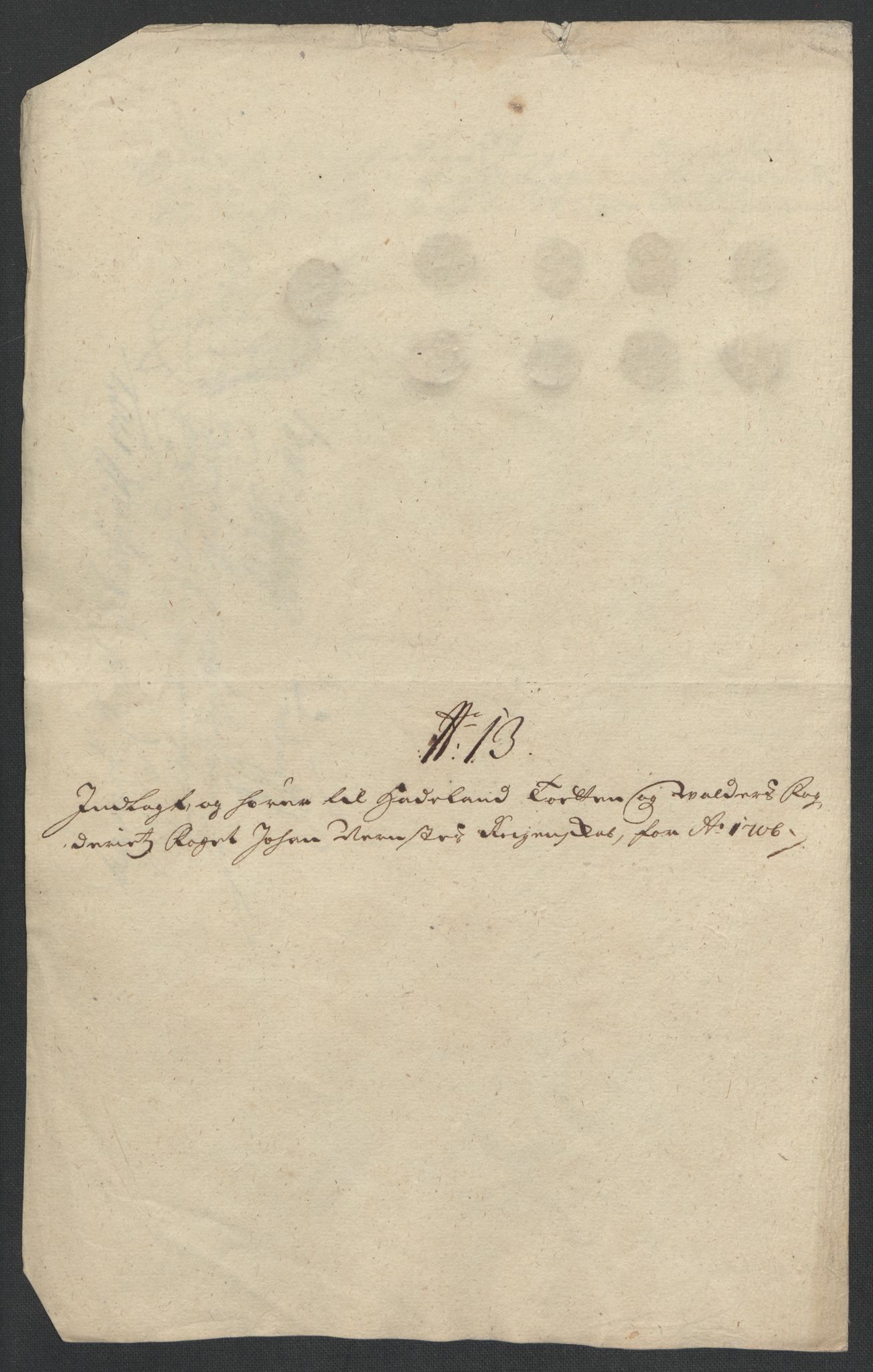 Rentekammeret inntil 1814, Reviderte regnskaper, Fogderegnskap, AV/RA-EA-4092/R18/L1304: Fogderegnskap Hadeland, Toten og Valdres, 1706, p. 358