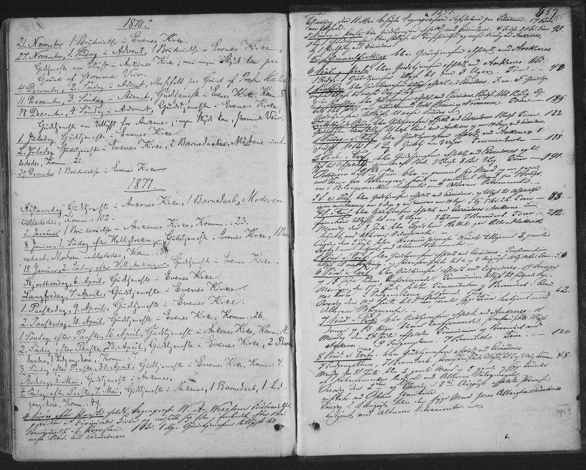 Ministerialprotokoller, klokkerbøker og fødselsregistre - Nordland, SAT/A-1459/863/L0896: Parish register (official) no. 863A08, 1861-1871, p. 557