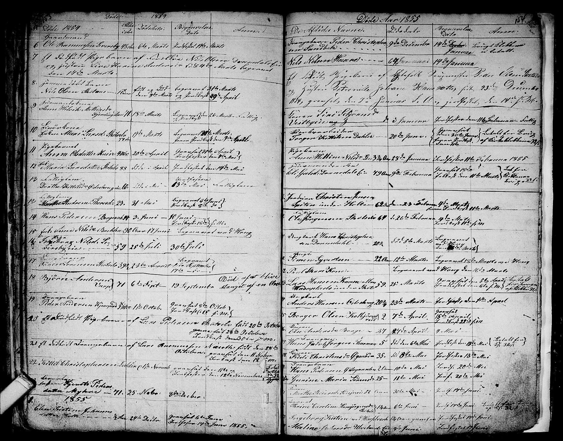 Eiker kirkebøker, SAKO/A-4/G/Gb/L0001: Parish register (copy) no. II 1, 1844-1864, p. 153-154