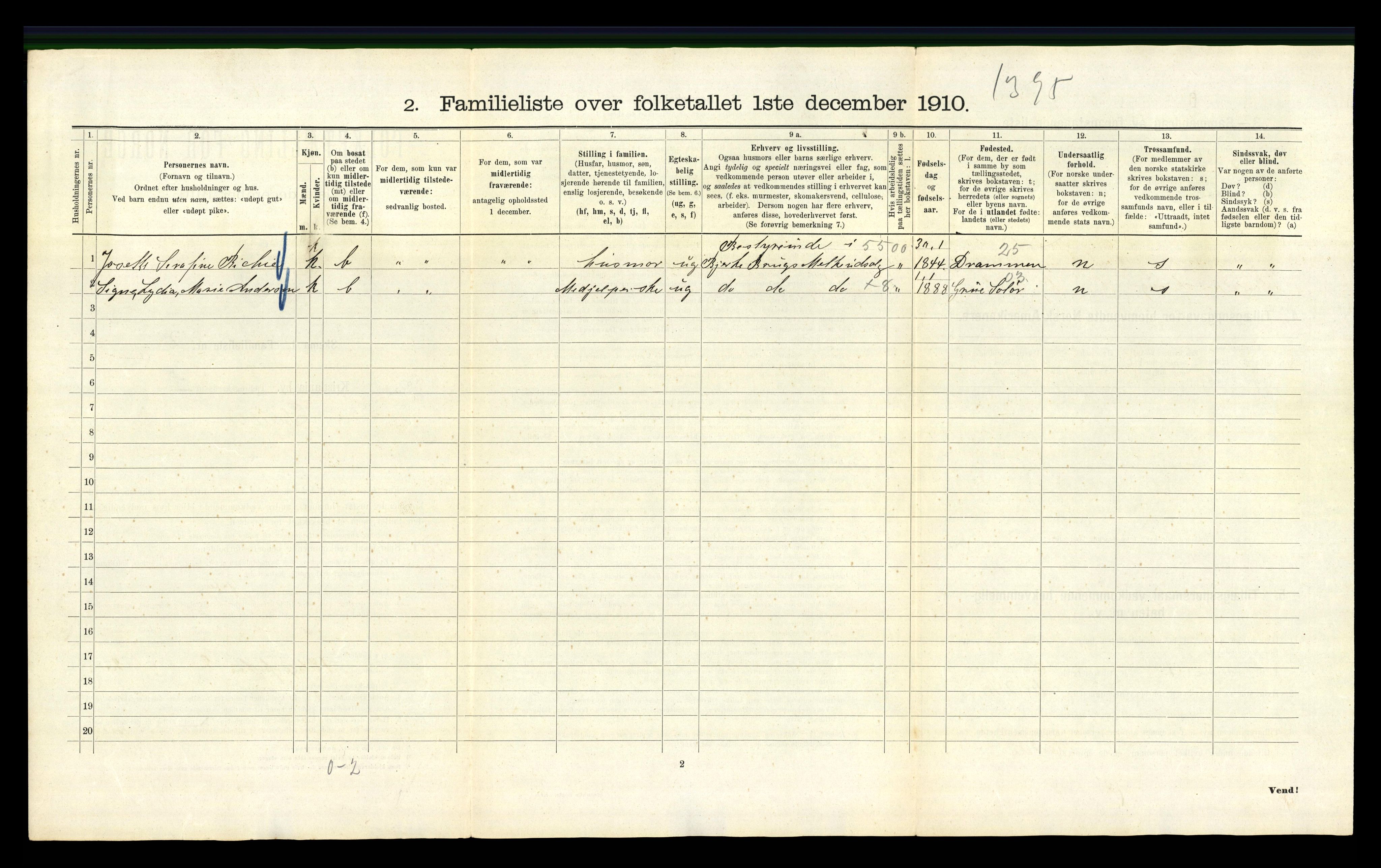 RA, 1910 census for Kristiania, 1910, p. 29202