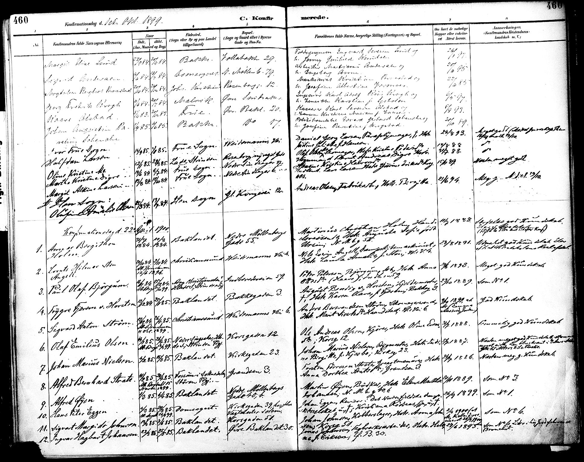 Ministerialprotokoller, klokkerbøker og fødselsregistre - Sør-Trøndelag, AV/SAT-A-1456/604/L0197: Parish register (official) no. 604A18, 1893-1900, p. 460