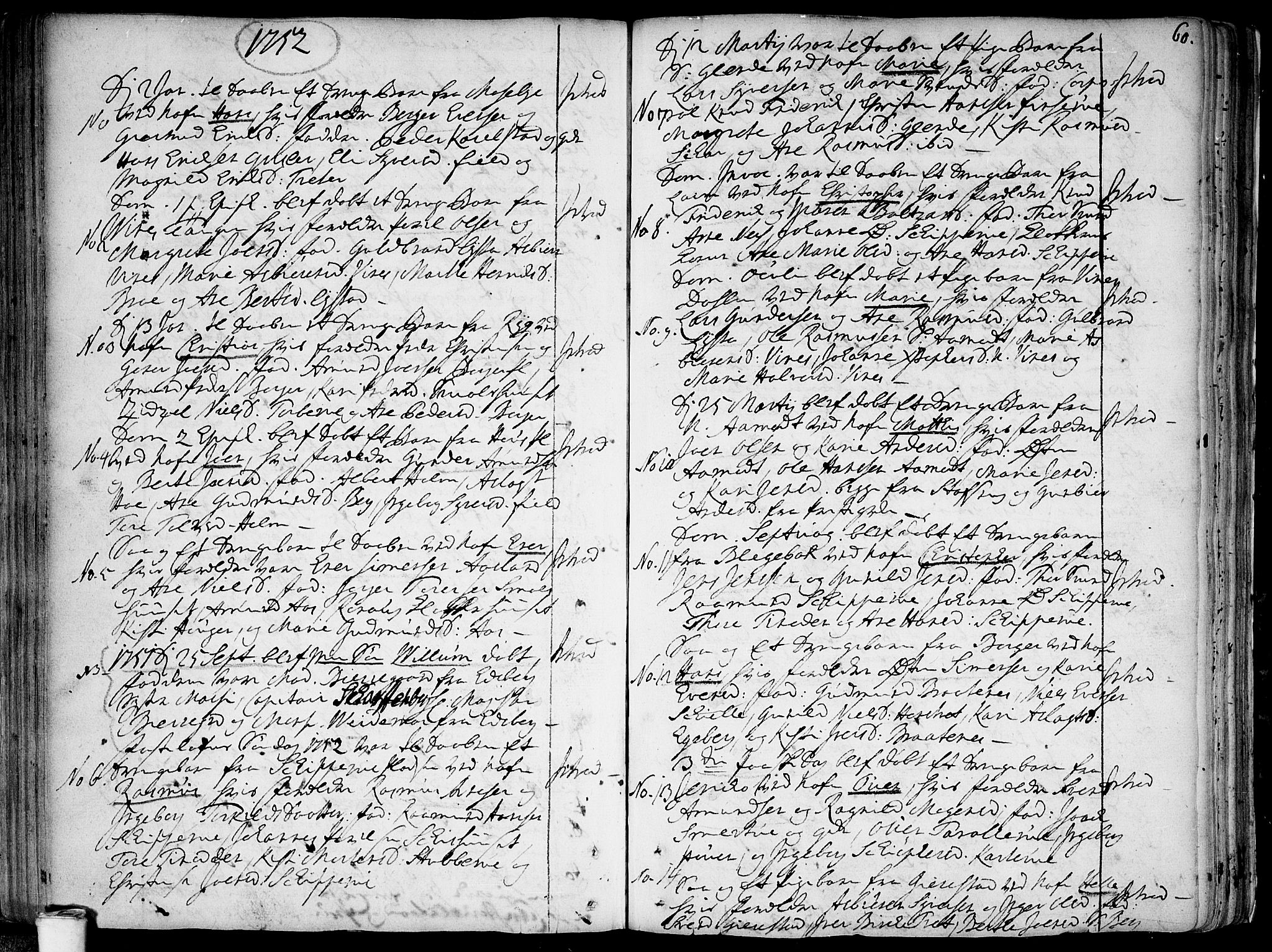 Skiptvet prestekontor Kirkebøker, SAO/A-20009/F/Fa/L0002: Parish register (official) no. 2, 1734-1759, p. 60