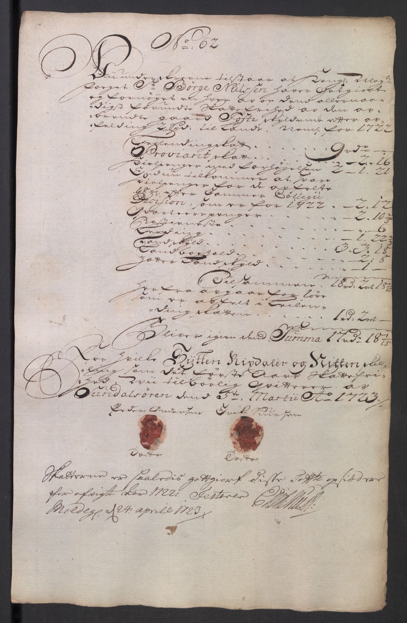 Rentekammeret inntil 1814, Reviderte regnskaper, Fogderegnskap, AV/RA-EA-4092/R56/L3755: Fogderegnskap Nordmøre, 1722, p. 332