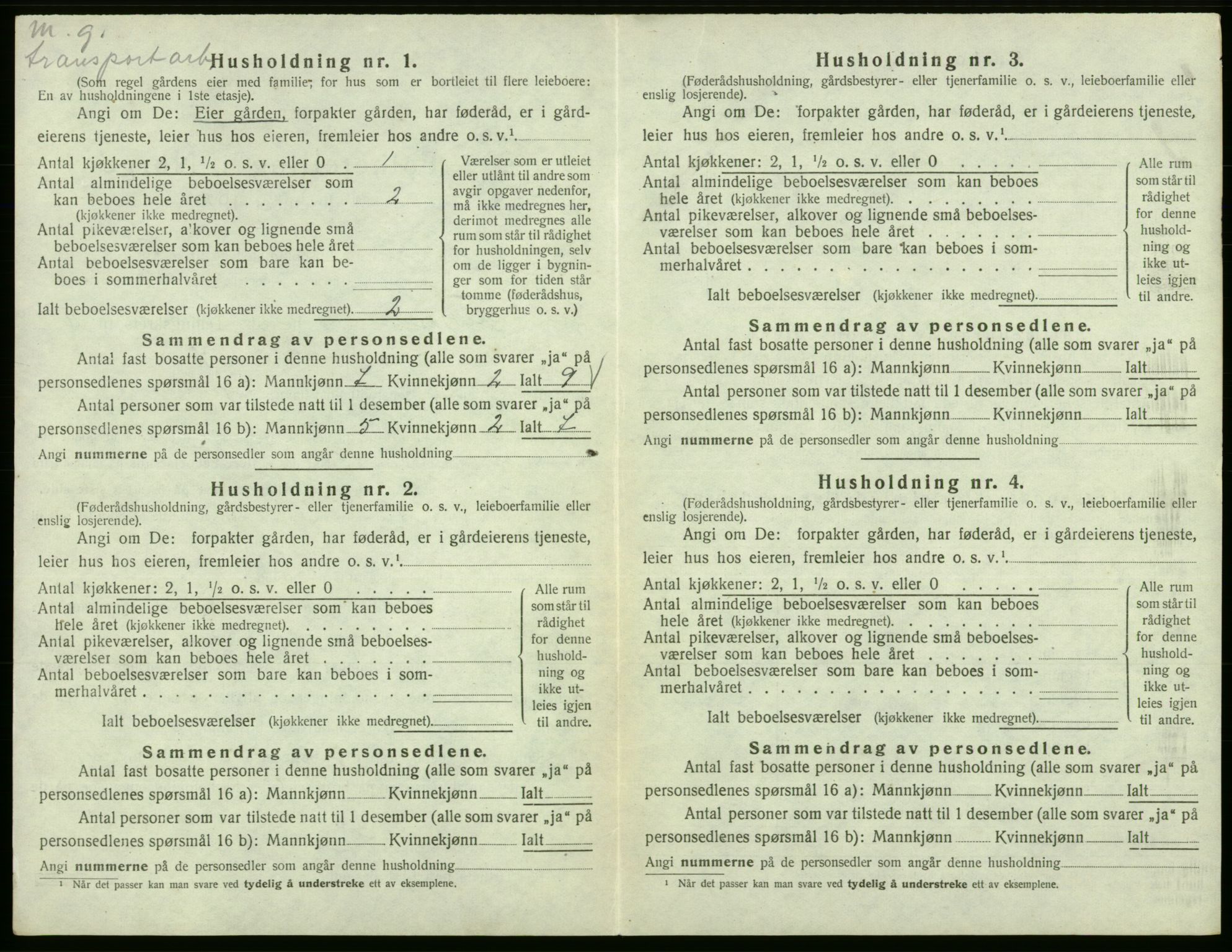 SAB, 1920 census for Fitjar, 1920, p. 598
