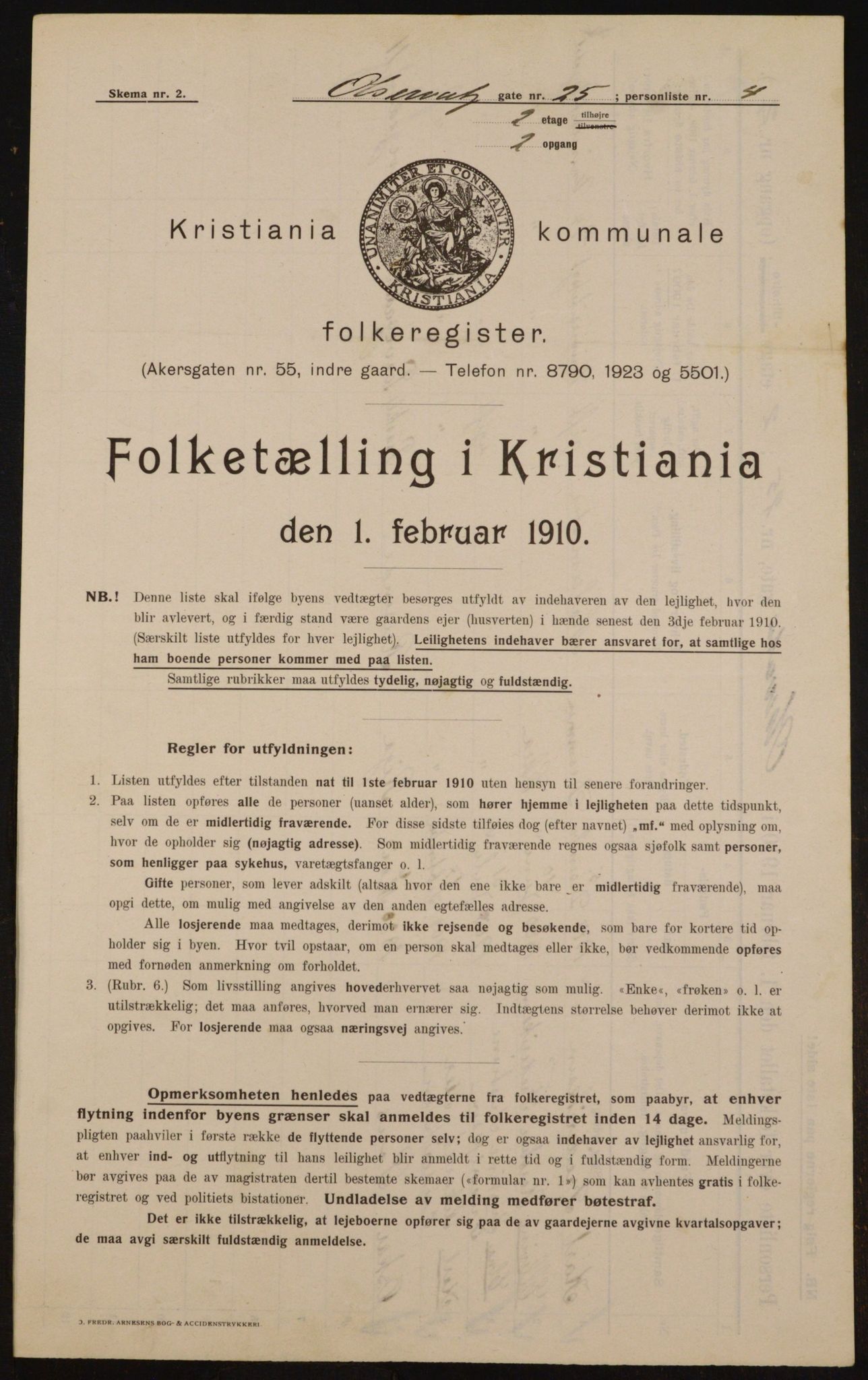 OBA, Municipal Census 1910 for Kristiania, 1910, p. 71779