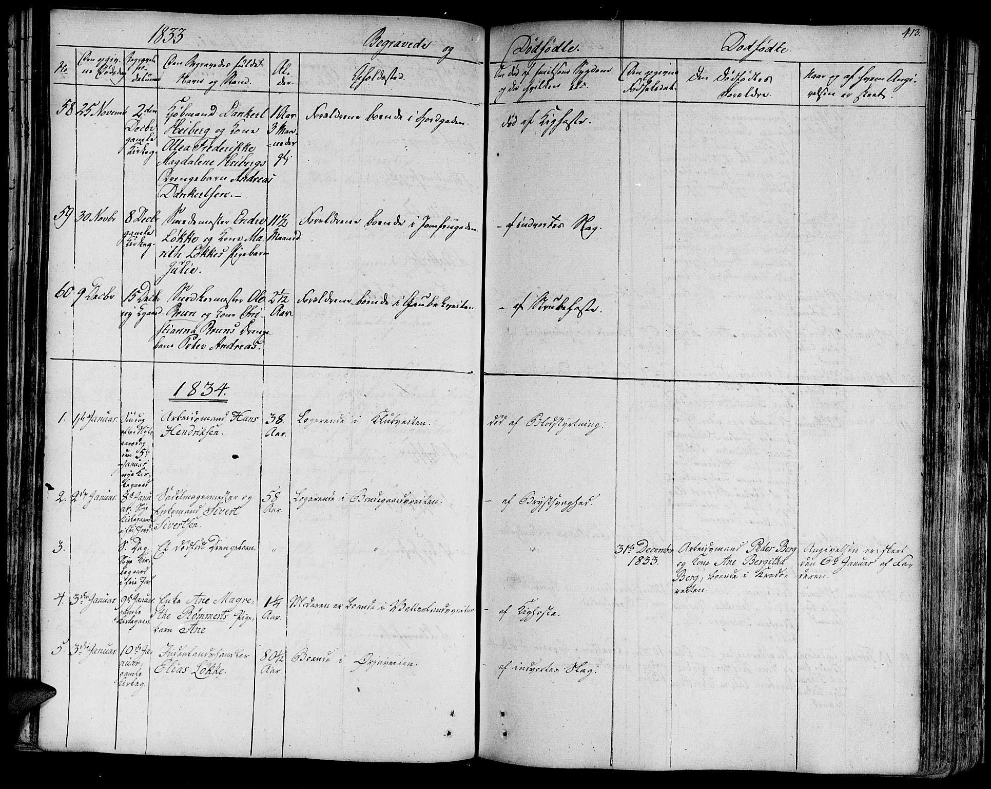 Ministerialprotokoller, klokkerbøker og fødselsregistre - Sør-Trøndelag, SAT/A-1456/602/L0109: Parish register (official) no. 602A07, 1821-1840, p. 413