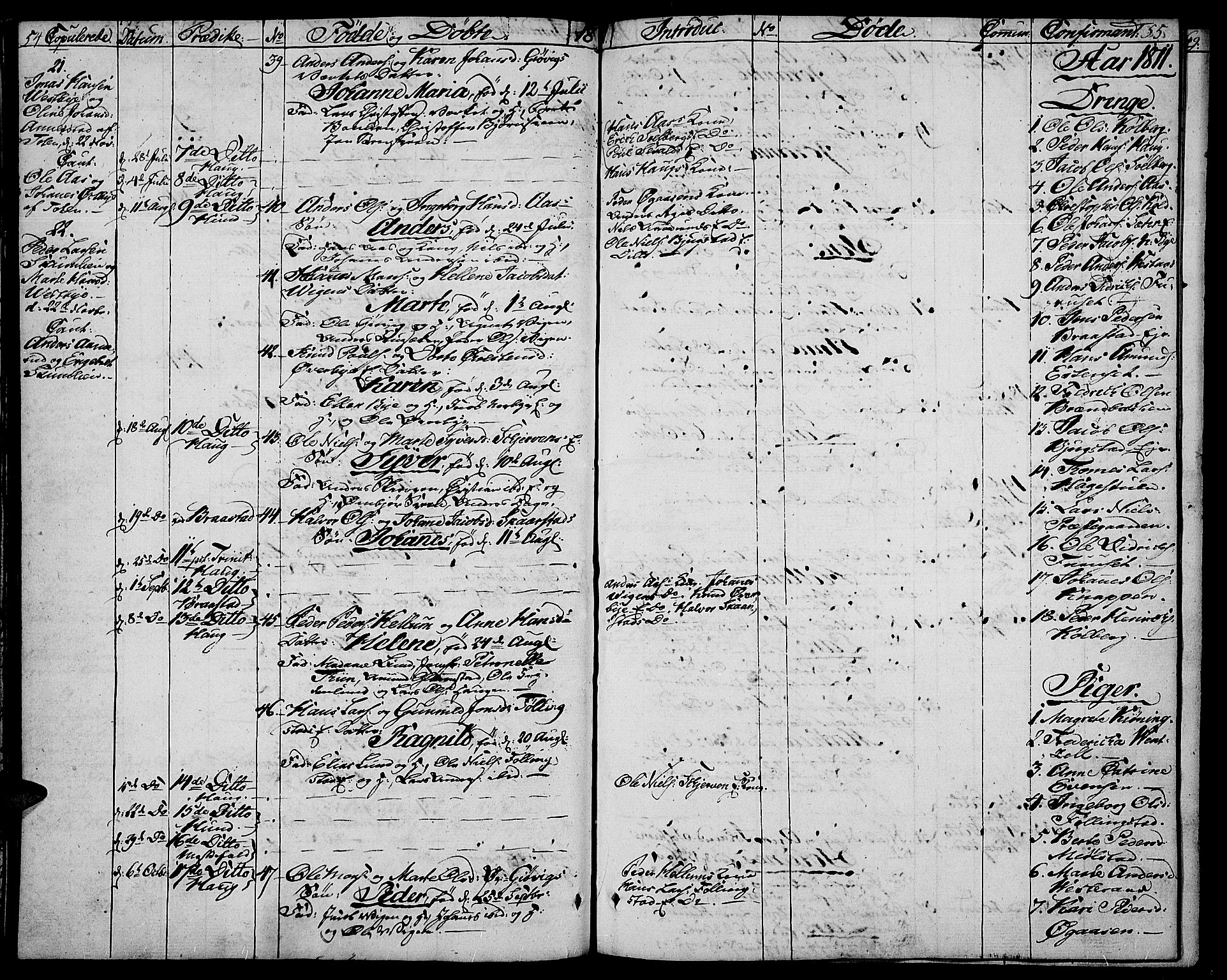 Vardal prestekontor, AV/SAH-PREST-100/H/Ha/Haa/L0003: Parish register (official) no. 3, 1808-1814, p. 54-55