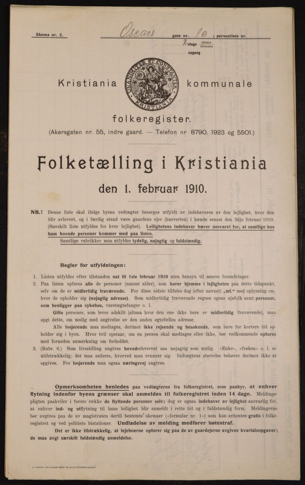 OBA, Municipal Census 1910 for Kristiania, 1910, p. 73266