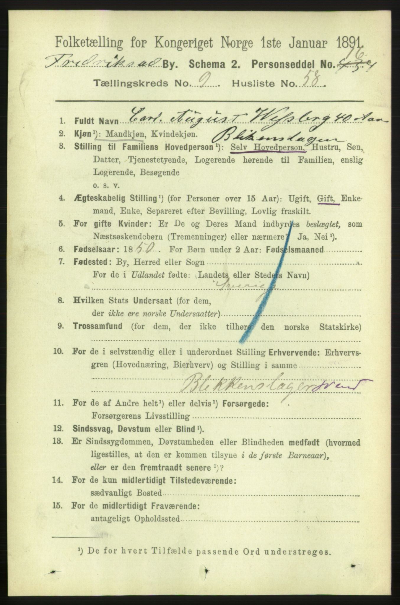 RA, 1891 census for 0103 Fredrikstad, 1891, p. 11059