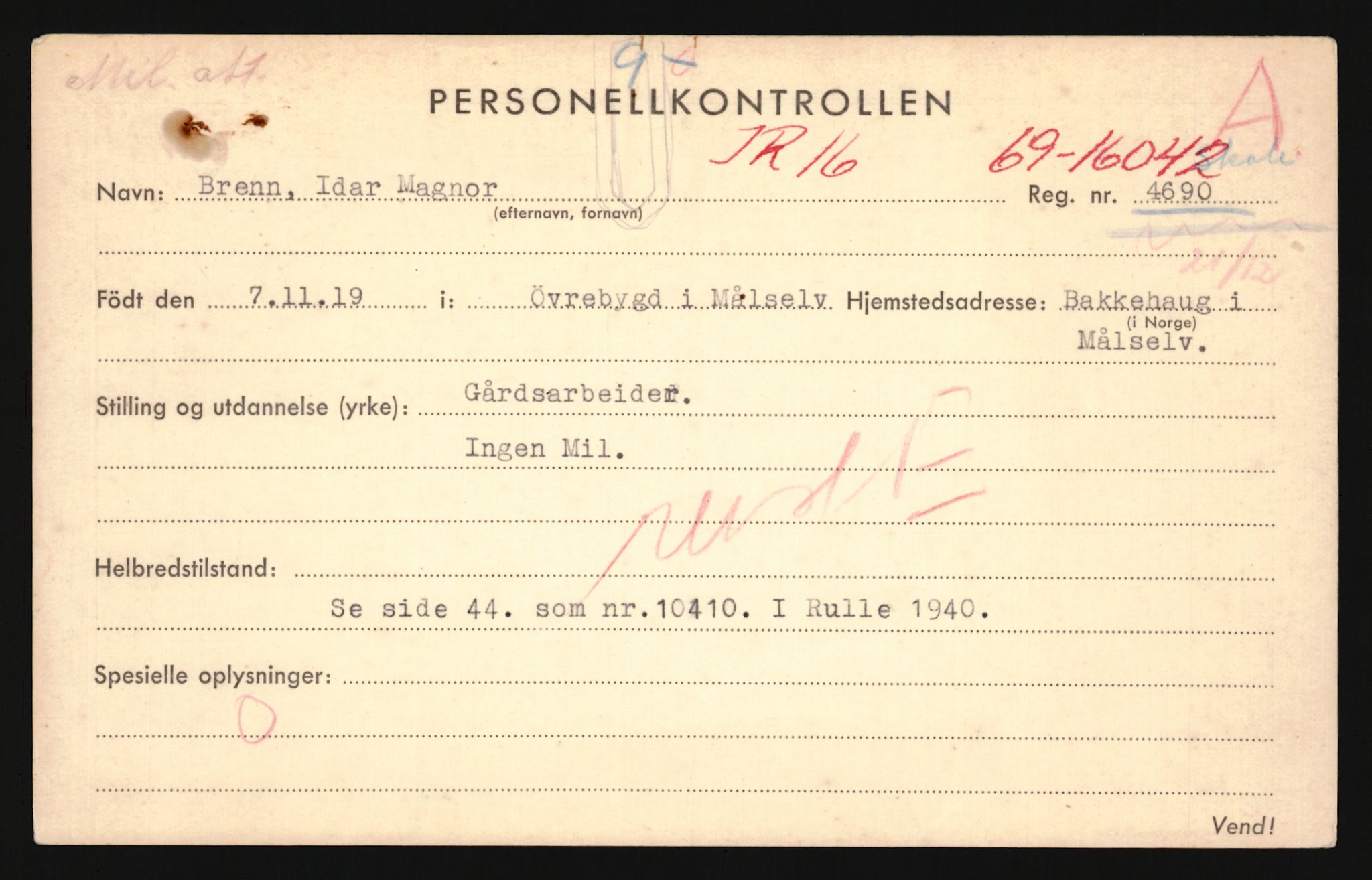 Forsvaret, Troms infanteriregiment nr. 16, AV/RA-RAFA-3146/P/Pa/L0024/0001: Rulleblad / Rulleblad for regimentets menige mannskaper, årsklasse 1940, 1940, p. 18