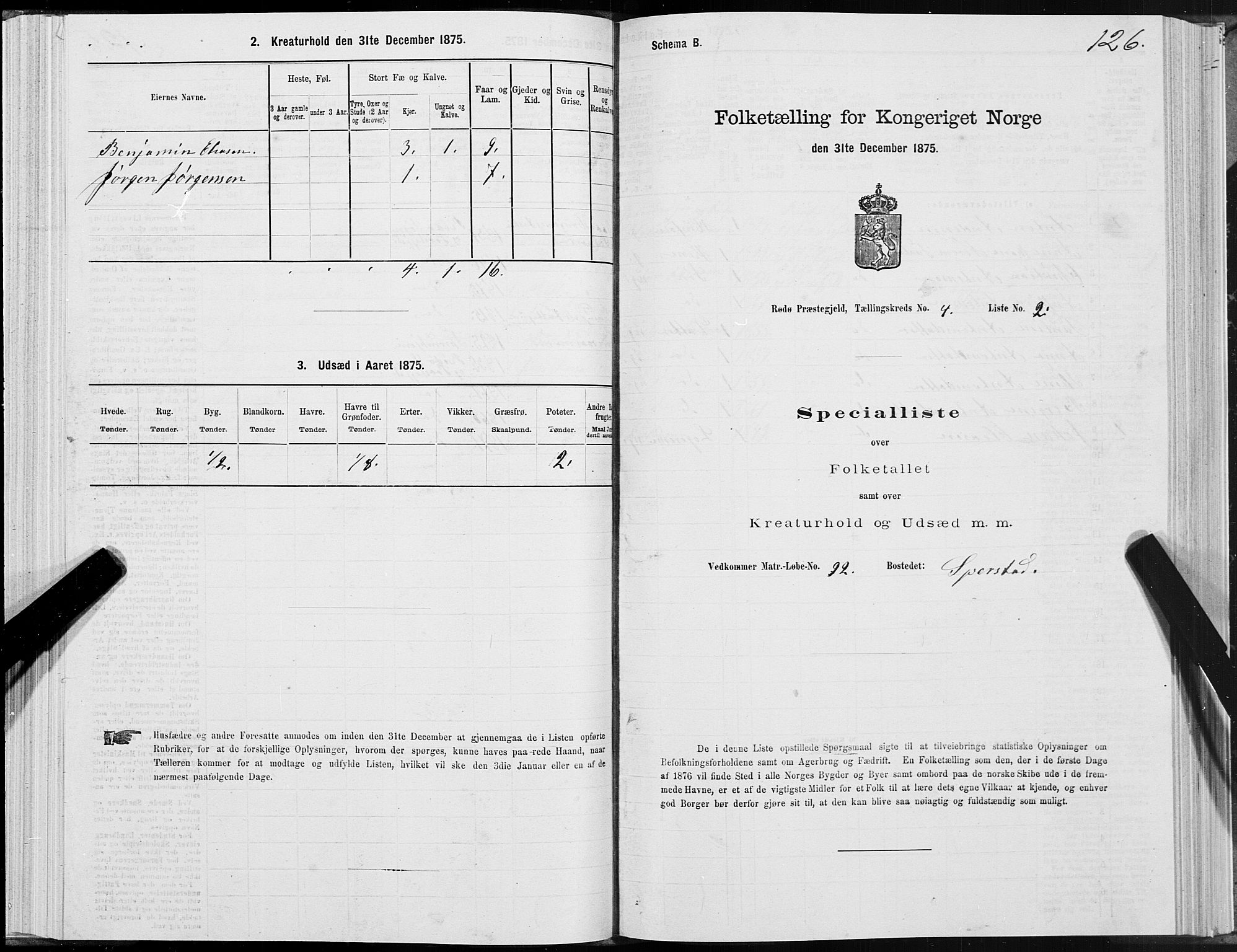 SAT, 1875 census for 1836P Rødøy, 1875, p. 2126