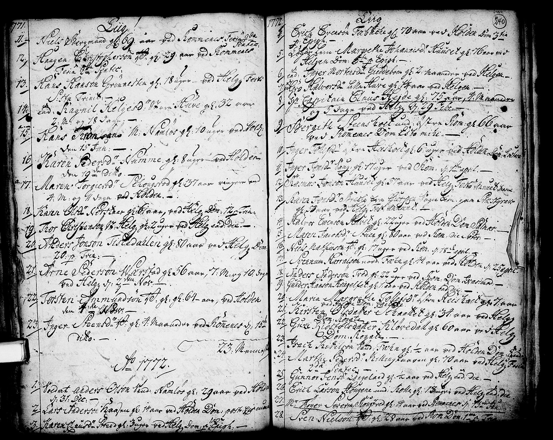 Holla kirkebøker, AV/SAKO-A-272/F/Fa/L0001: Parish register (official) no. 1, 1717-1779, p. 240