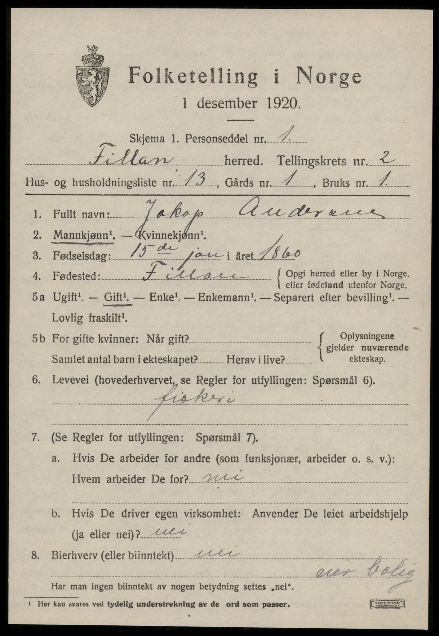 SAT, 1920 census for Fillan, 1920, p. 1456