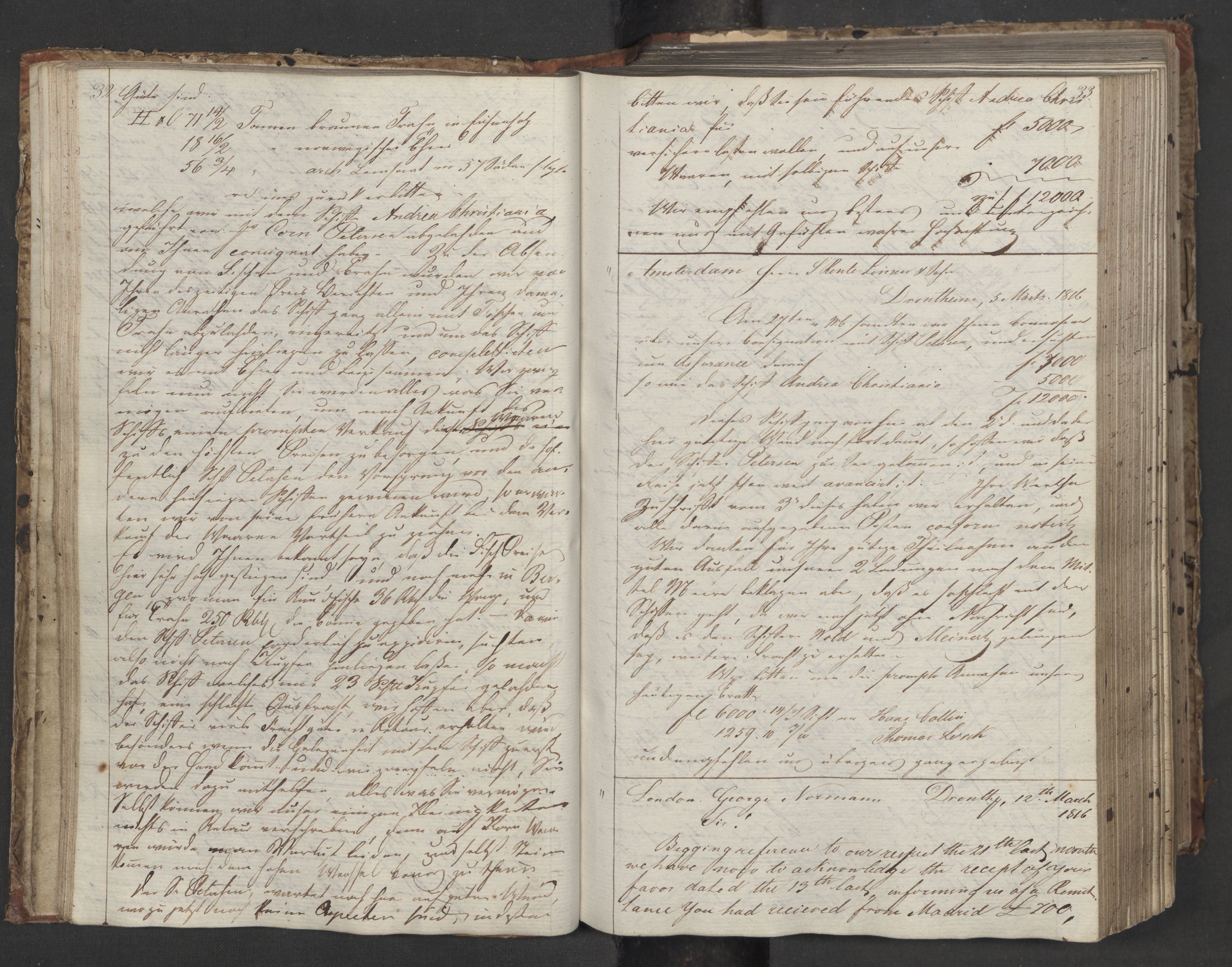 Hoë, Herman & Co, AV/SAT-PA-0280/11/L0013: Kopibok, utenriks, 1815-1821, p. 32-33