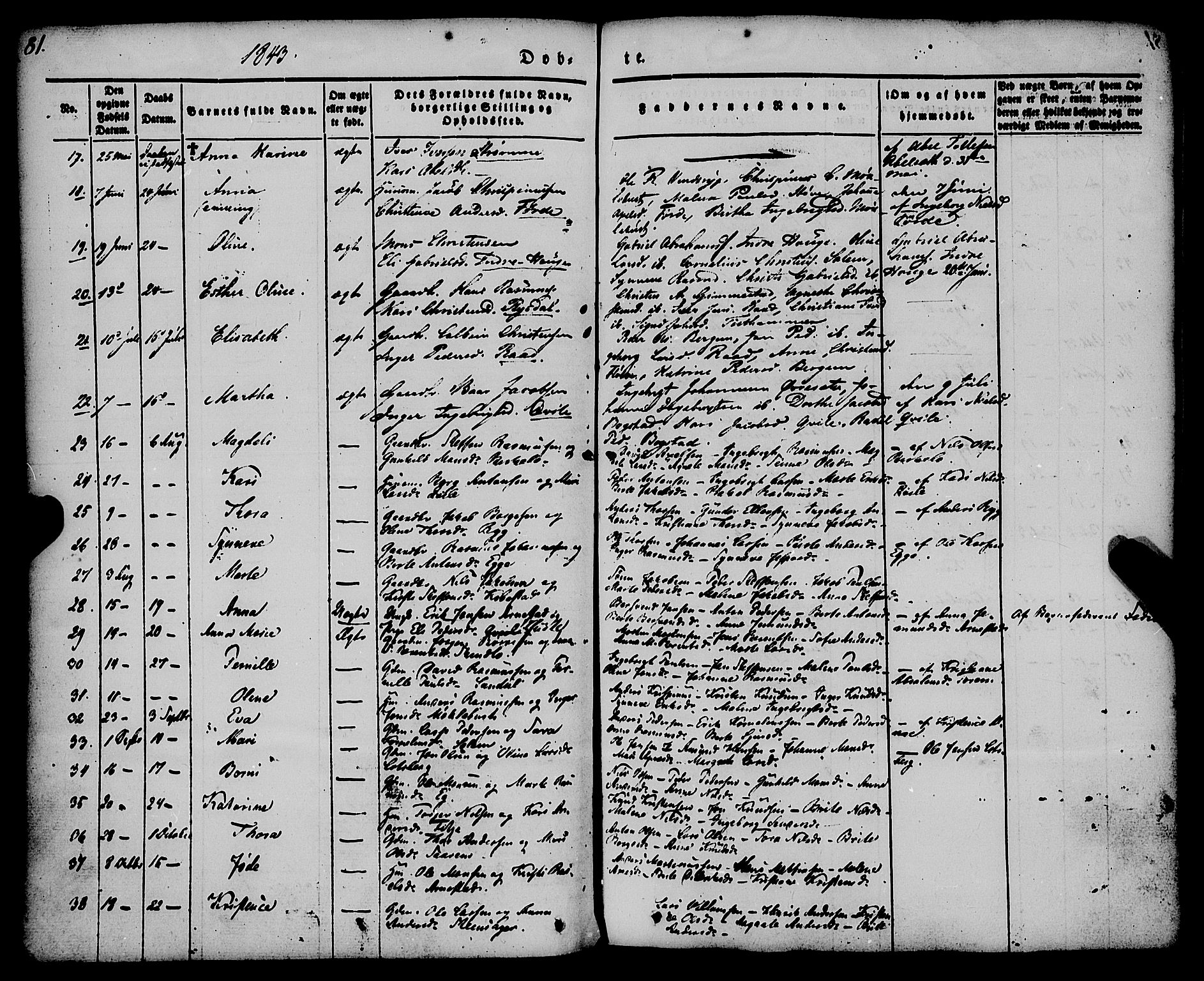 Gloppen sokneprestembete, AV/SAB-A-80101/H/Haa/Haaa/L0008: Parish register (official) no. A 8, 1837-1855, p. 81