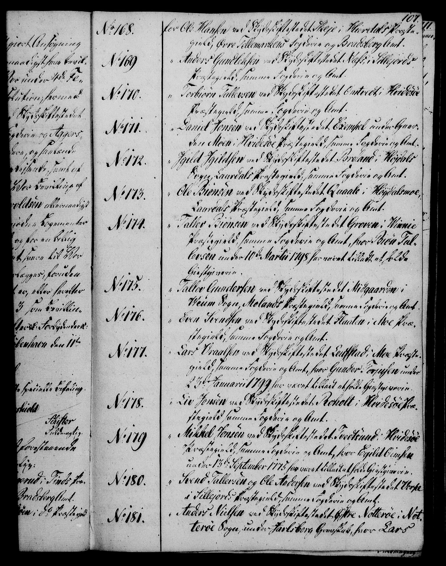 Rentekammeret, Kammerkanselliet, AV/RA-EA-3111/G/Gg/Gga/L0019: Norsk ekspedisjonsprotokoll med register (merket RK 53.19), 1807-1810, p. 107