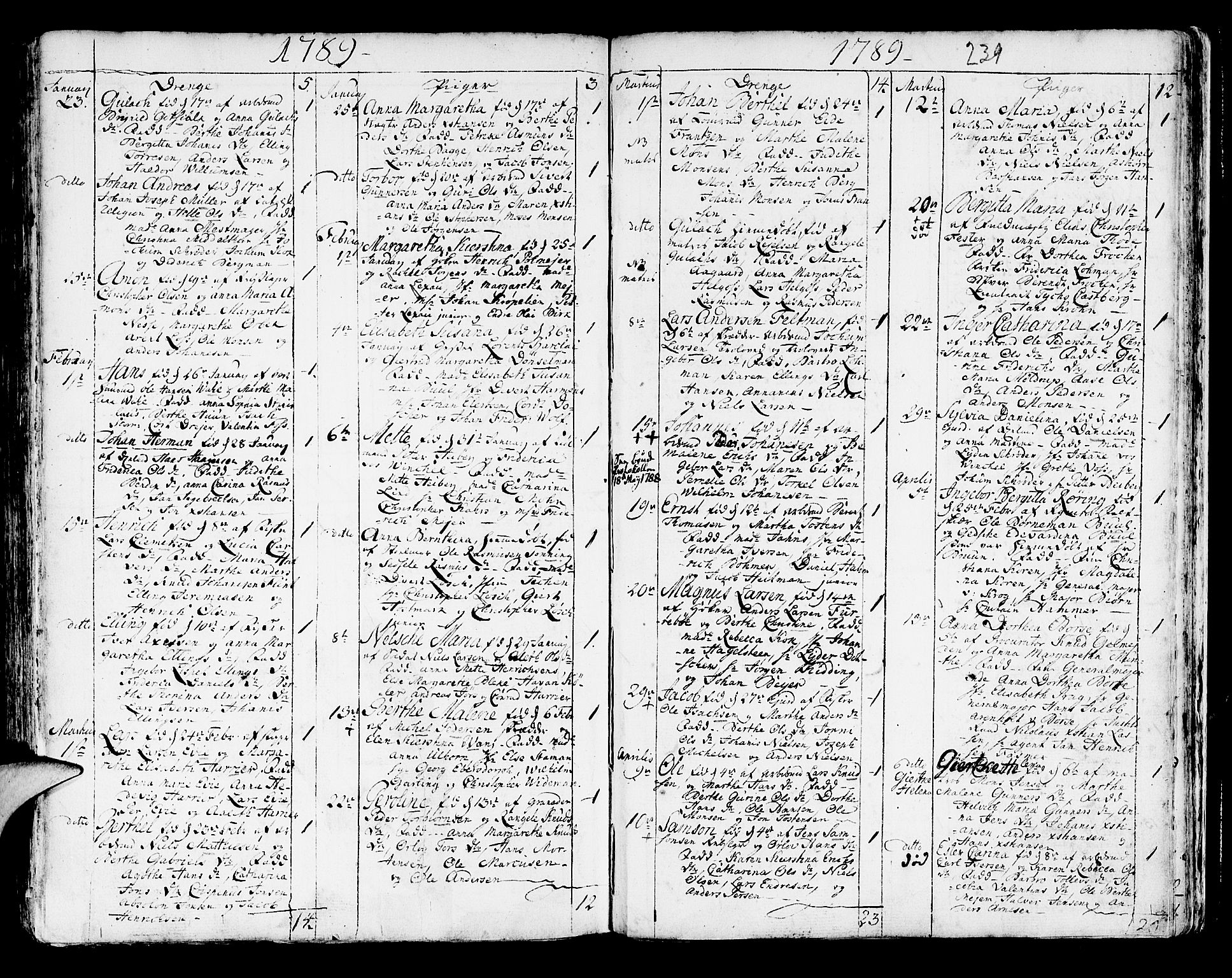 Korskirken sokneprestembete, SAB/A-76101/H/Haa/L0005: Parish register (official) no. A 5, 1751-1789, p. 239