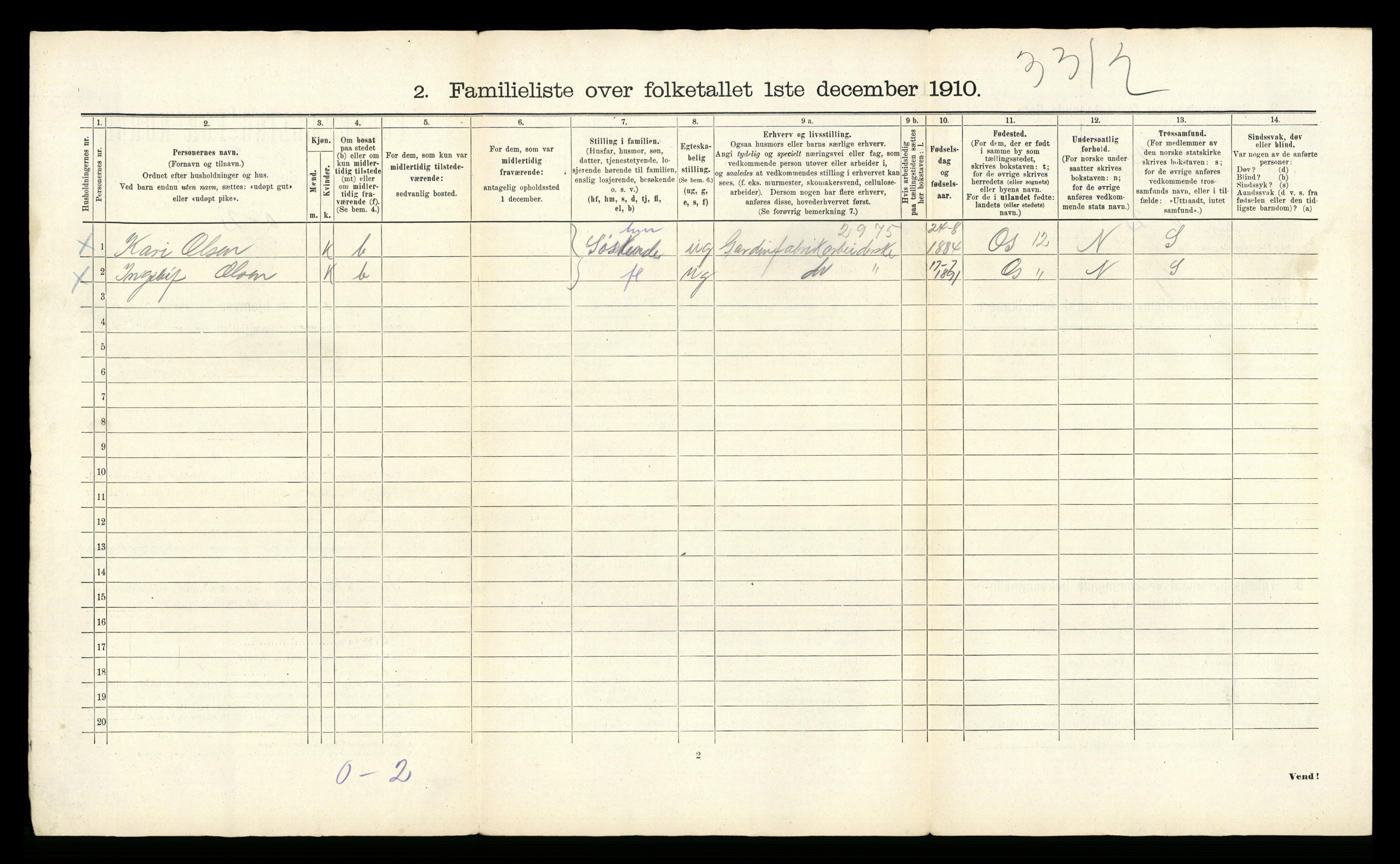 RA, 1910 census for Bergen, 1910, p. 4460